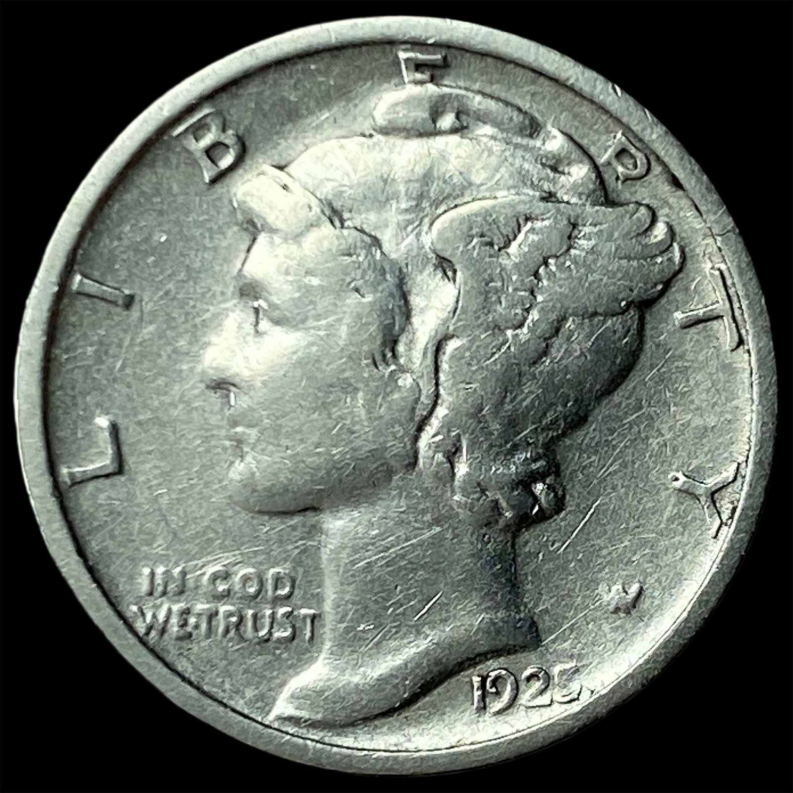1925-D Silver Mercury Dime NEARLY UNCIRCULATED: 1925-D Silver Mercury Dime NEARLY UNCIRCULATED