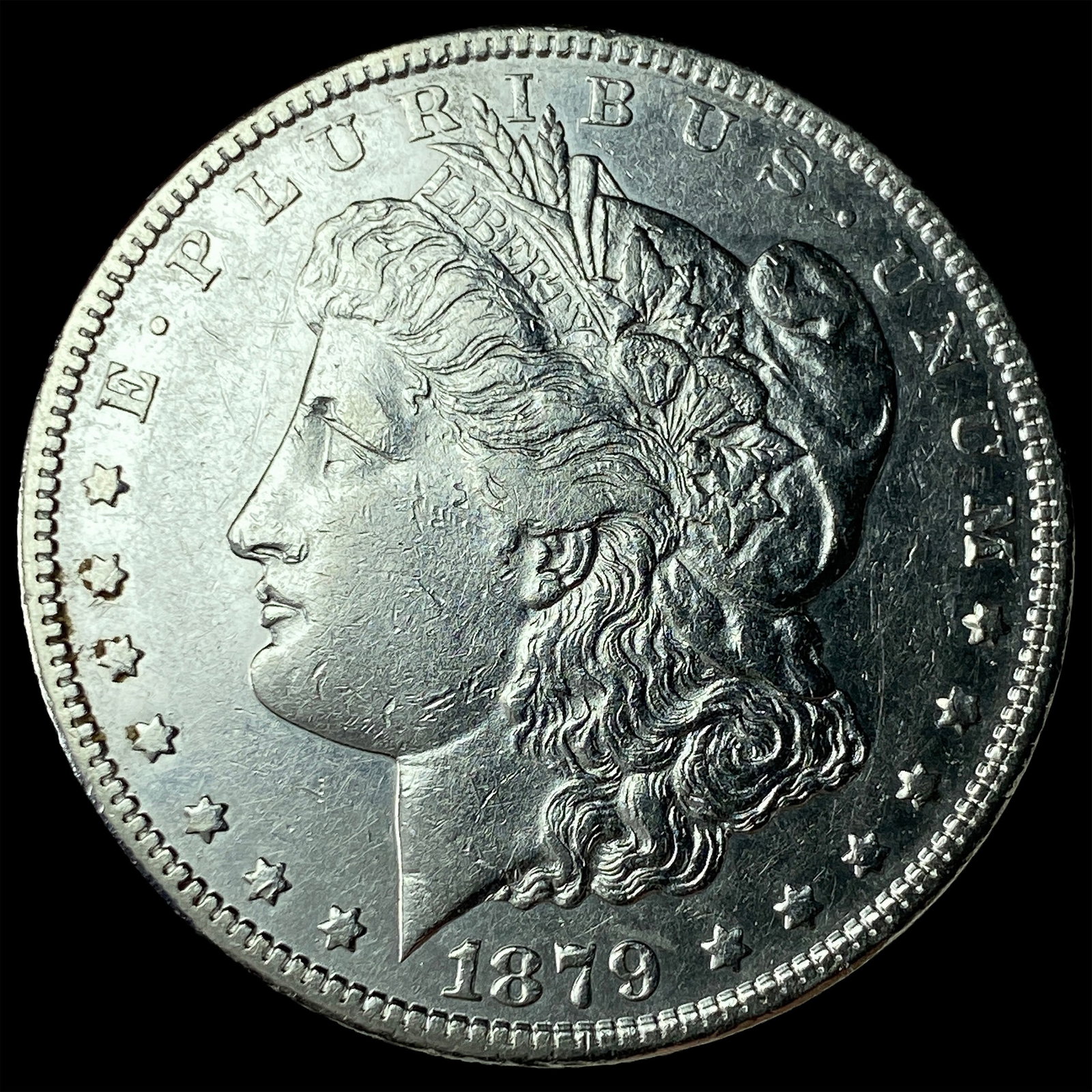 1879-S Rev 78 Silver Morgan Dollar CHOICE AU: 1879-S Rev 78 Silver Morgan Dollar CHOICE AU