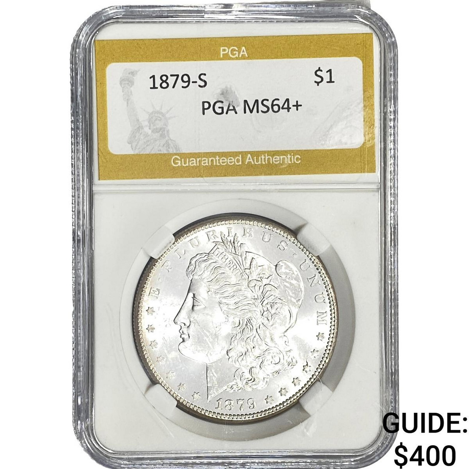 1879-S Morgan Silver Dollar PGA MS64+ (1 of 2)