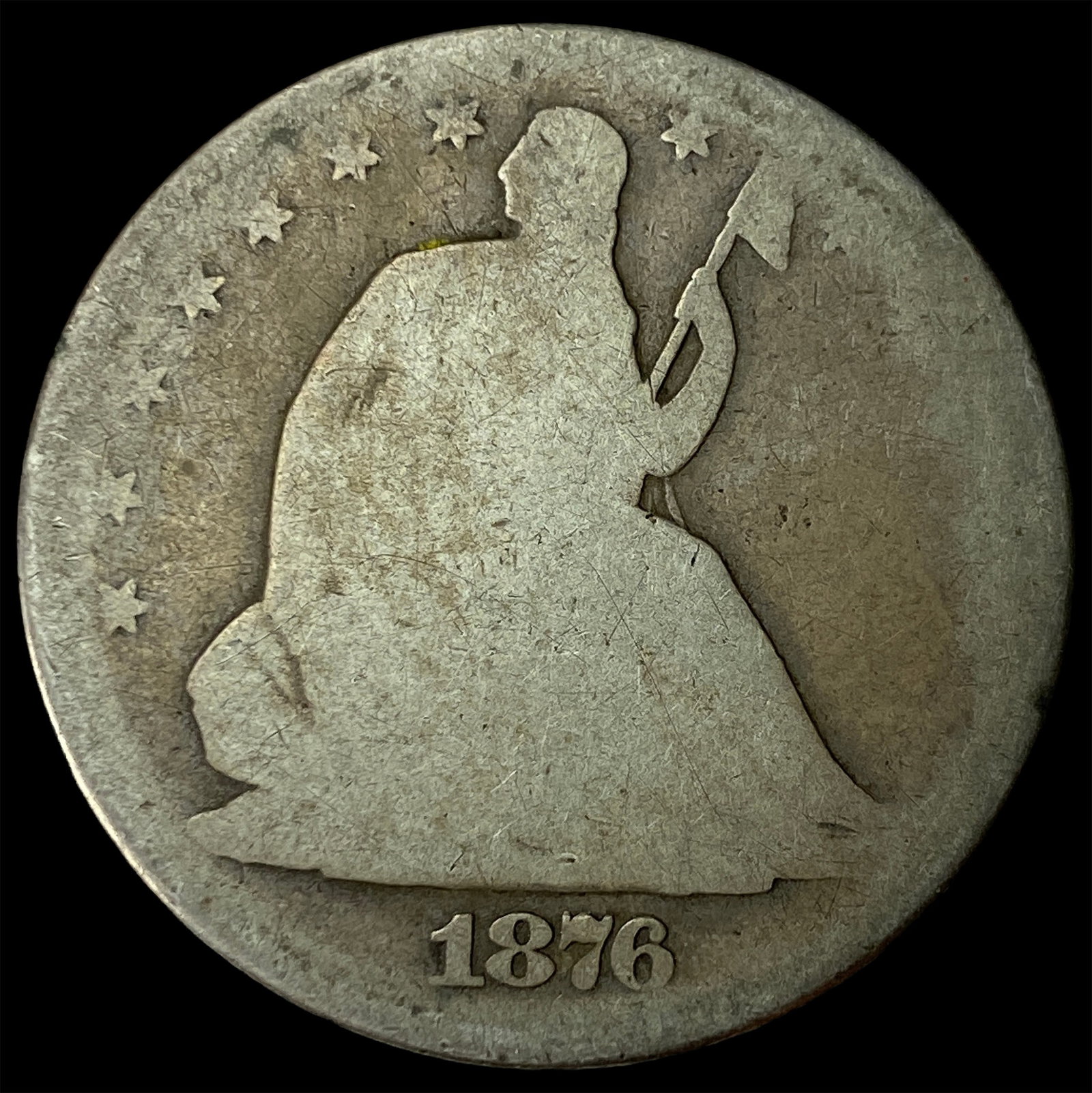 1876-S Silver Seated Liberty Half Dollar NICELY CIRCULATED: 1876-S Silver Seated Liberty Half Dollar NICELY CIRCULATED