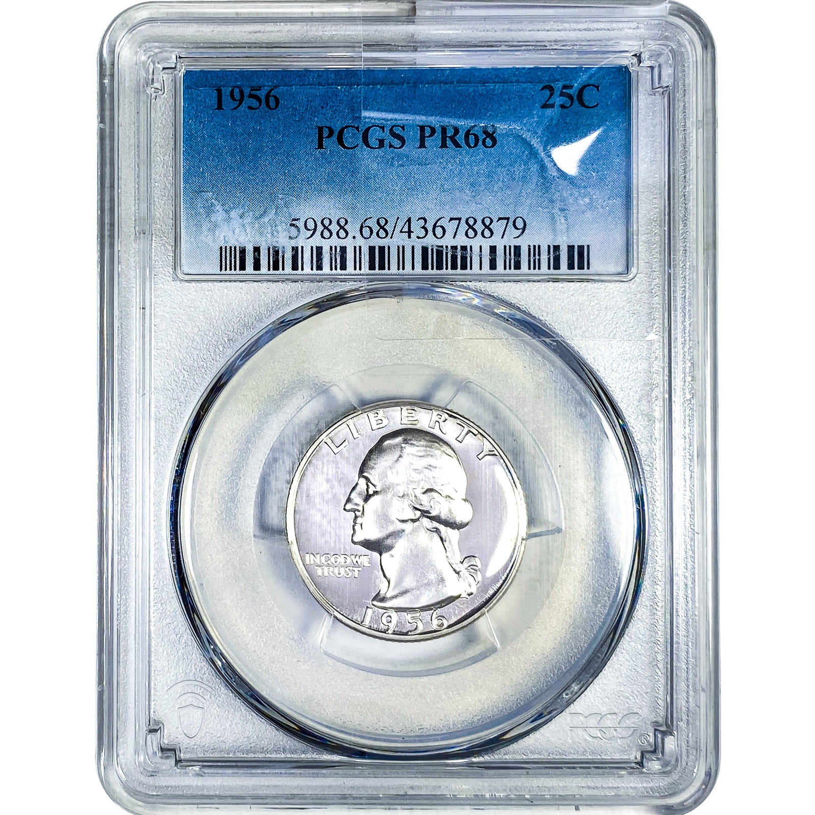 1956 Washington Silver Quarter PCGS PR68: 1956 Washington Silver Quarter PCGS PR68