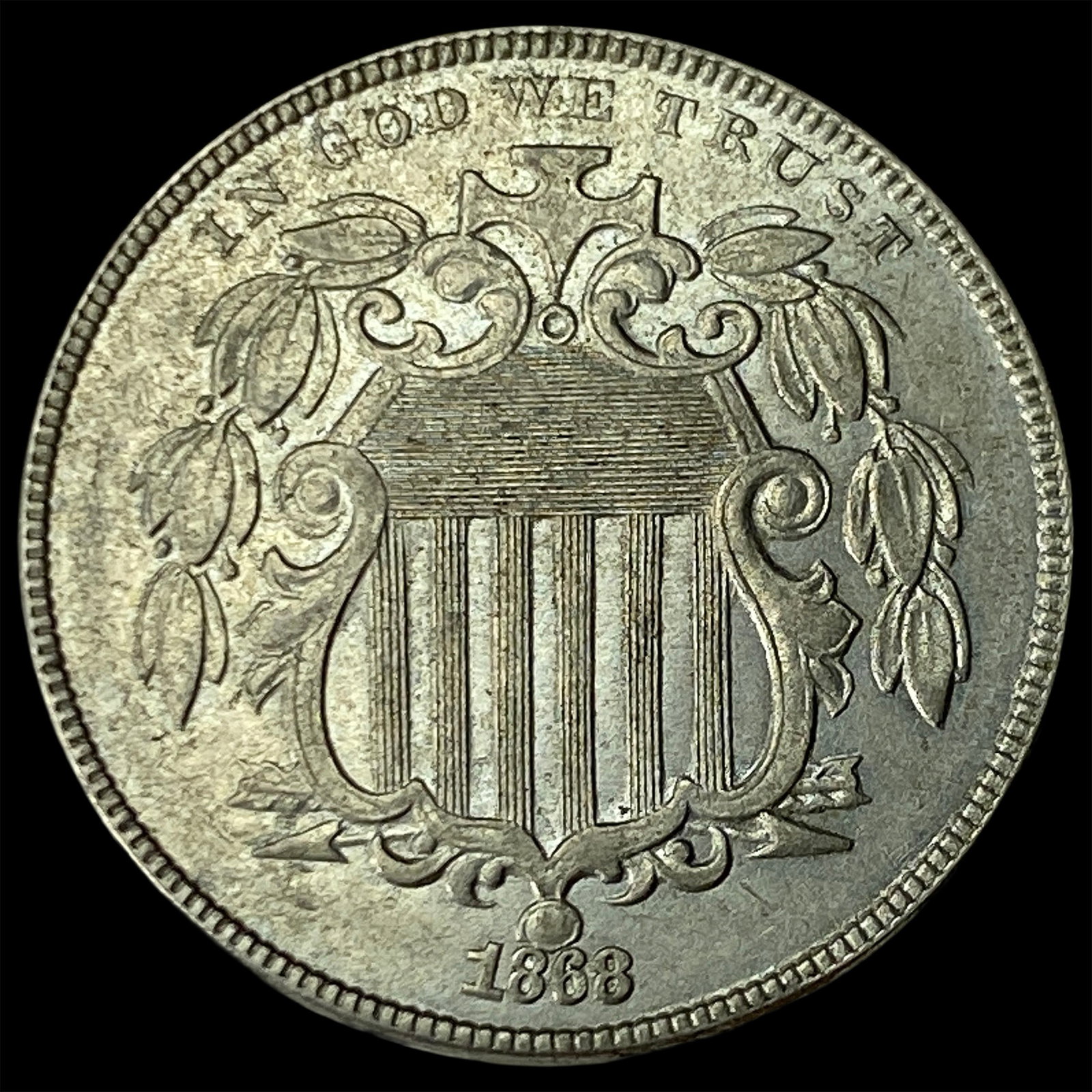 1868 Shield Nickel CHOICE AU (1 of 2)