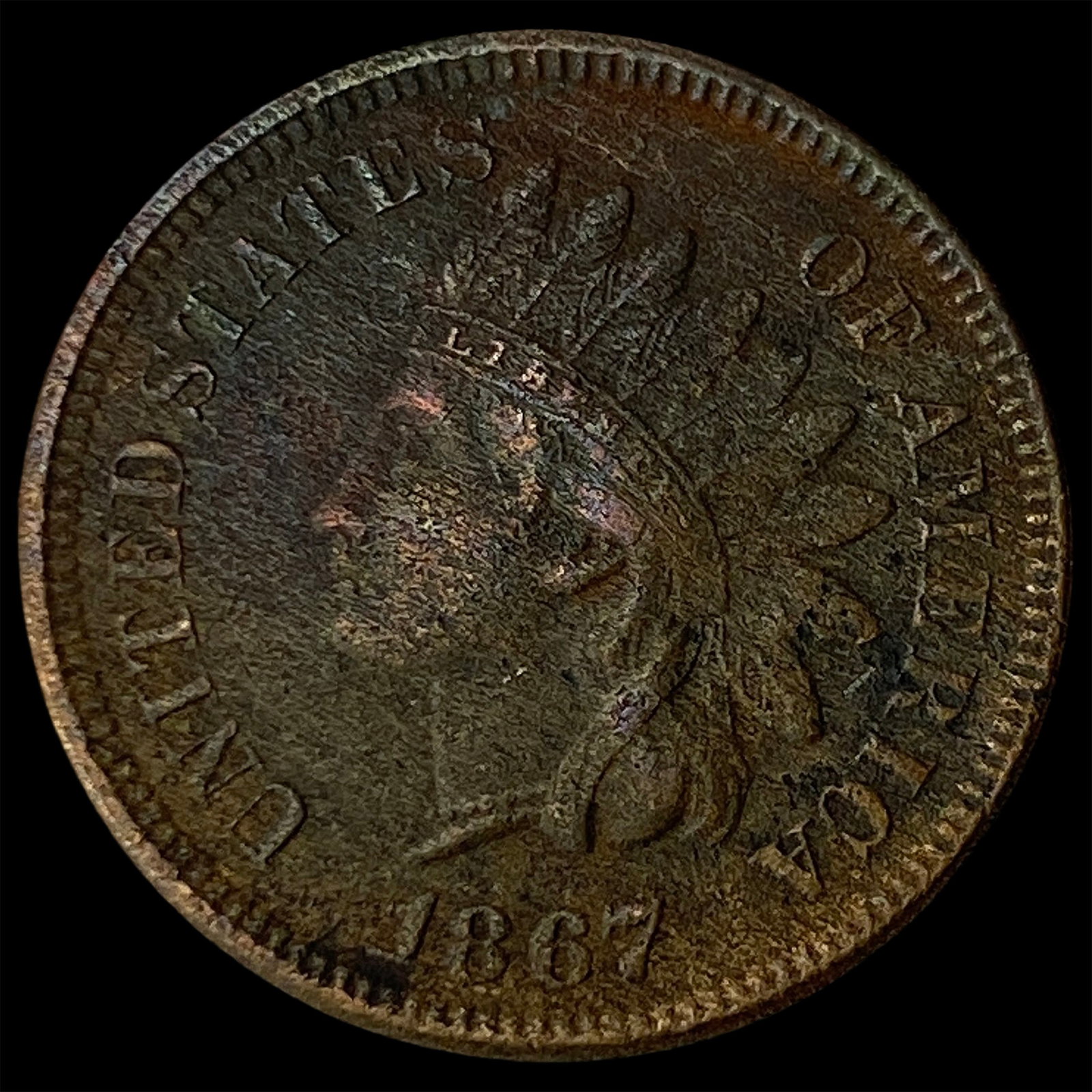 1867 Indian Head Cent HIGH GRADE (1 of 2)