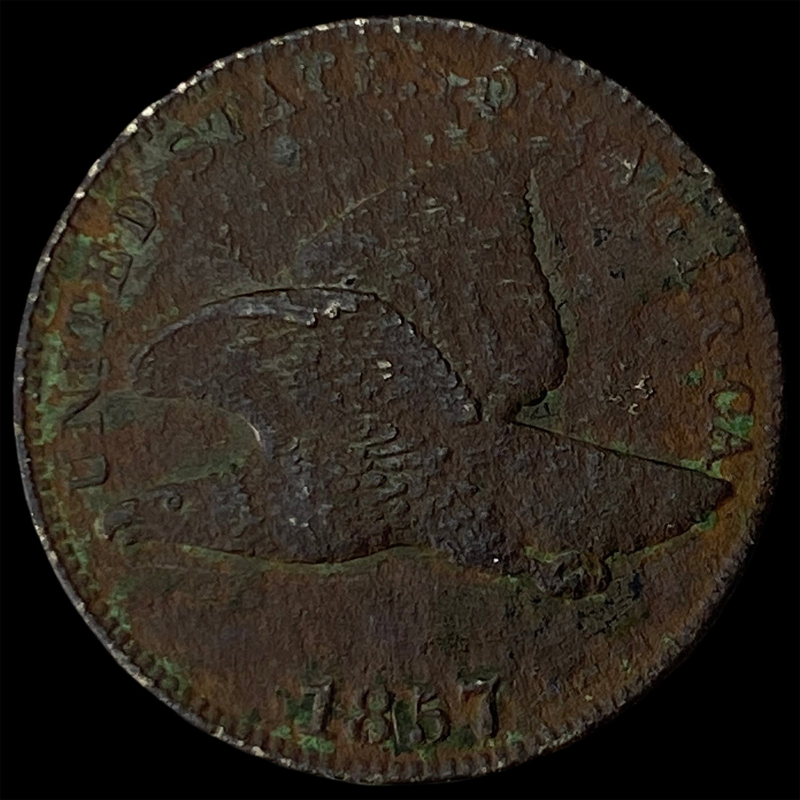1857 Flying Eagle Cent NICELY CIRCULATED (1 of 2)