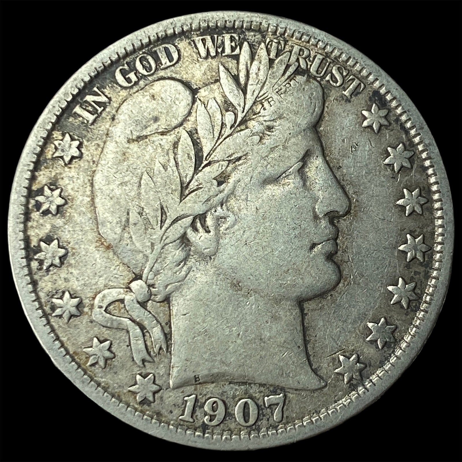 1907-D Silver Barber Half Dollar LIGHTLY CIRCULATED (1 of 2)