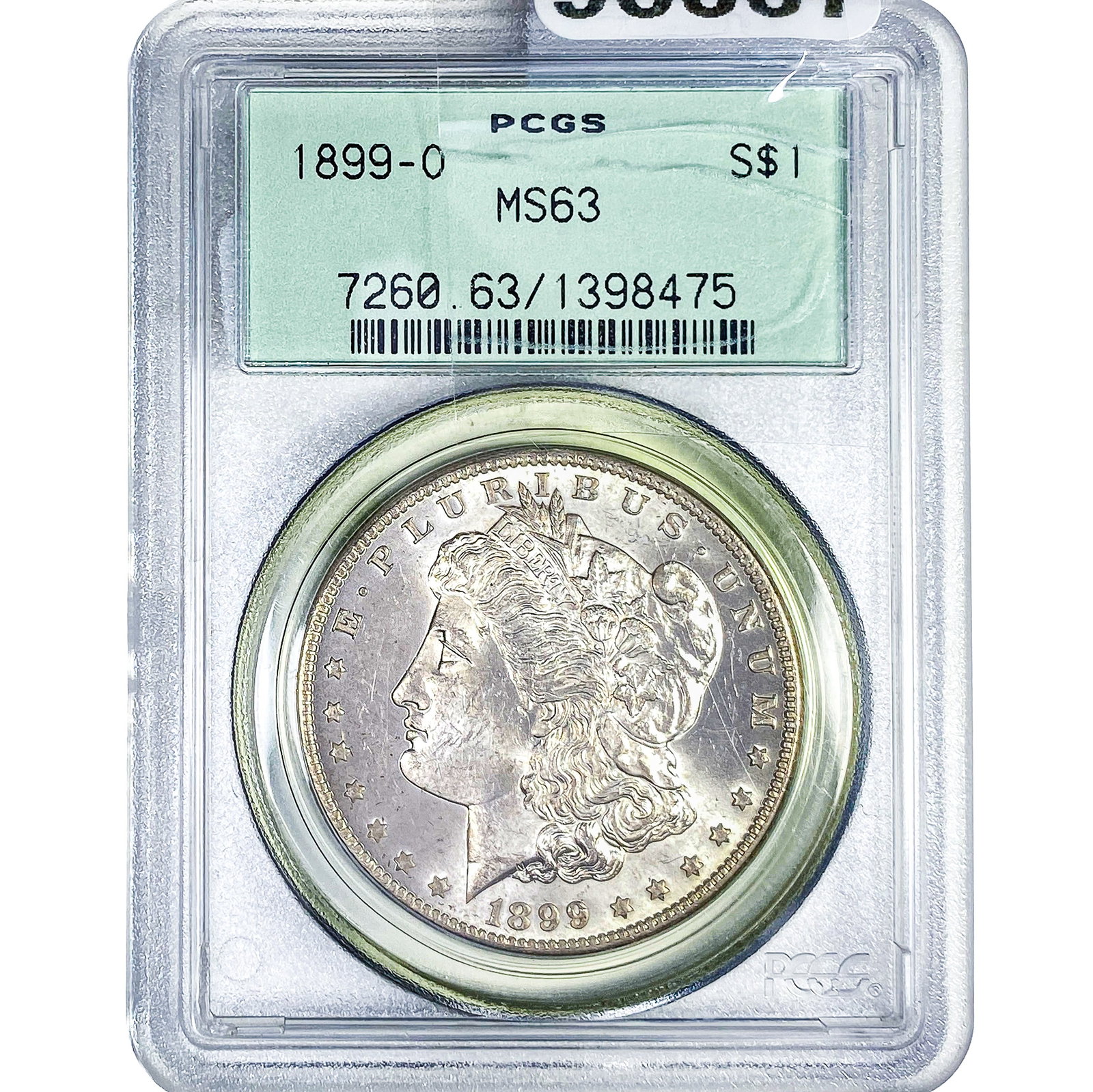 1899-O Morgan Silver Dollar PCGS MS63: 1899-O Morgan Silver Dollar PCGS MS63