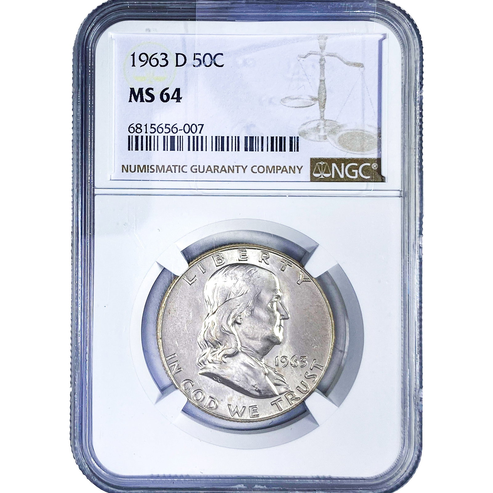 1963-D Franklin Half Dollar NGC MS64 (1 of 2)