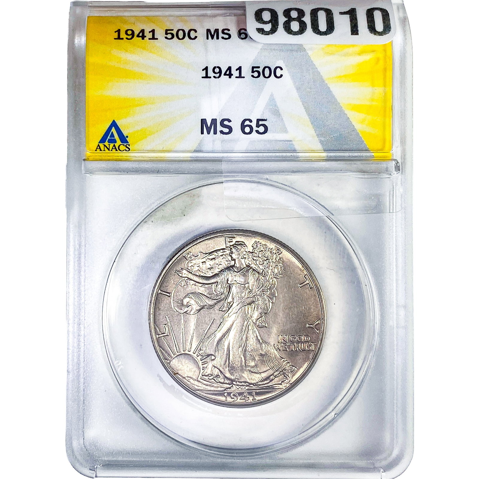1941 Walking Liberty Half Dollar ANACS MS65: 1941 Walking Liberty Half Dollar ANACS MS65