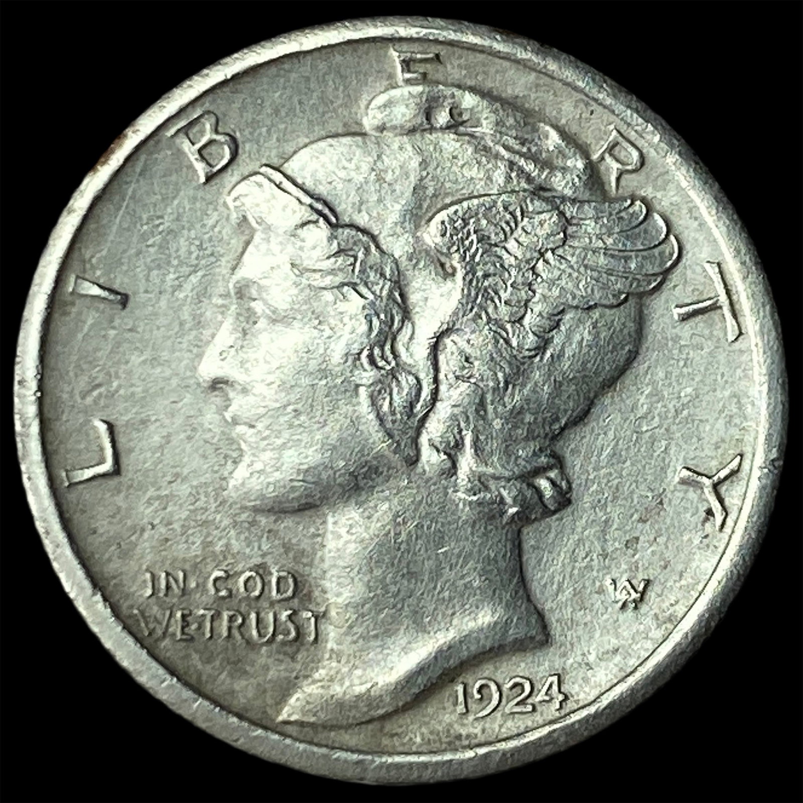 1924-S Silver Mercury Dime UNCIRCULATED (1 of 2)