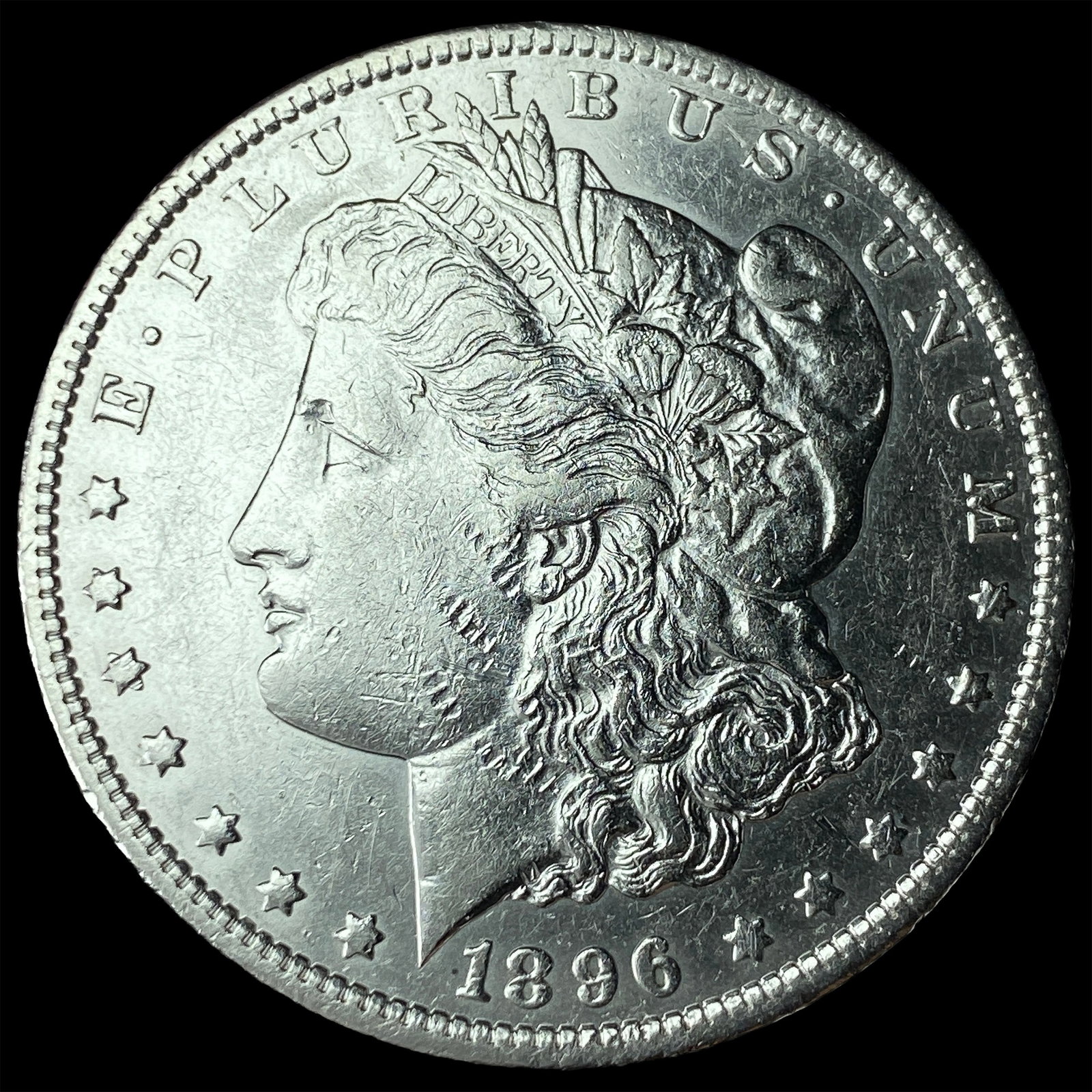 1896 Silver Morgan Dollar CLOSELY UNCIRCULATED: 1896 Silver Morgan Dollar CLOSELY UNCIRCULATED