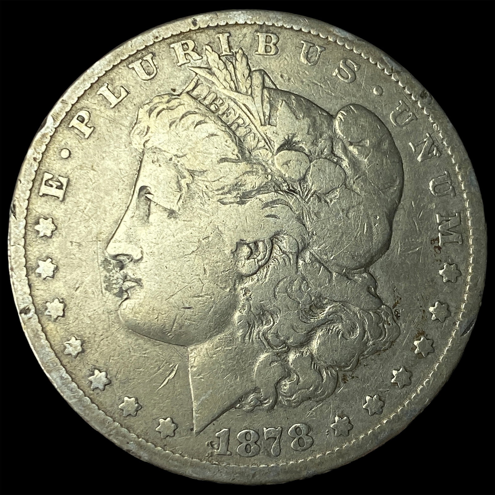 1878-CC Silver Morgan Dollar LIGHTLY CIRCULATED: 1878-CC Silver Morgan Dollar LIGHTLY CIRCULATED