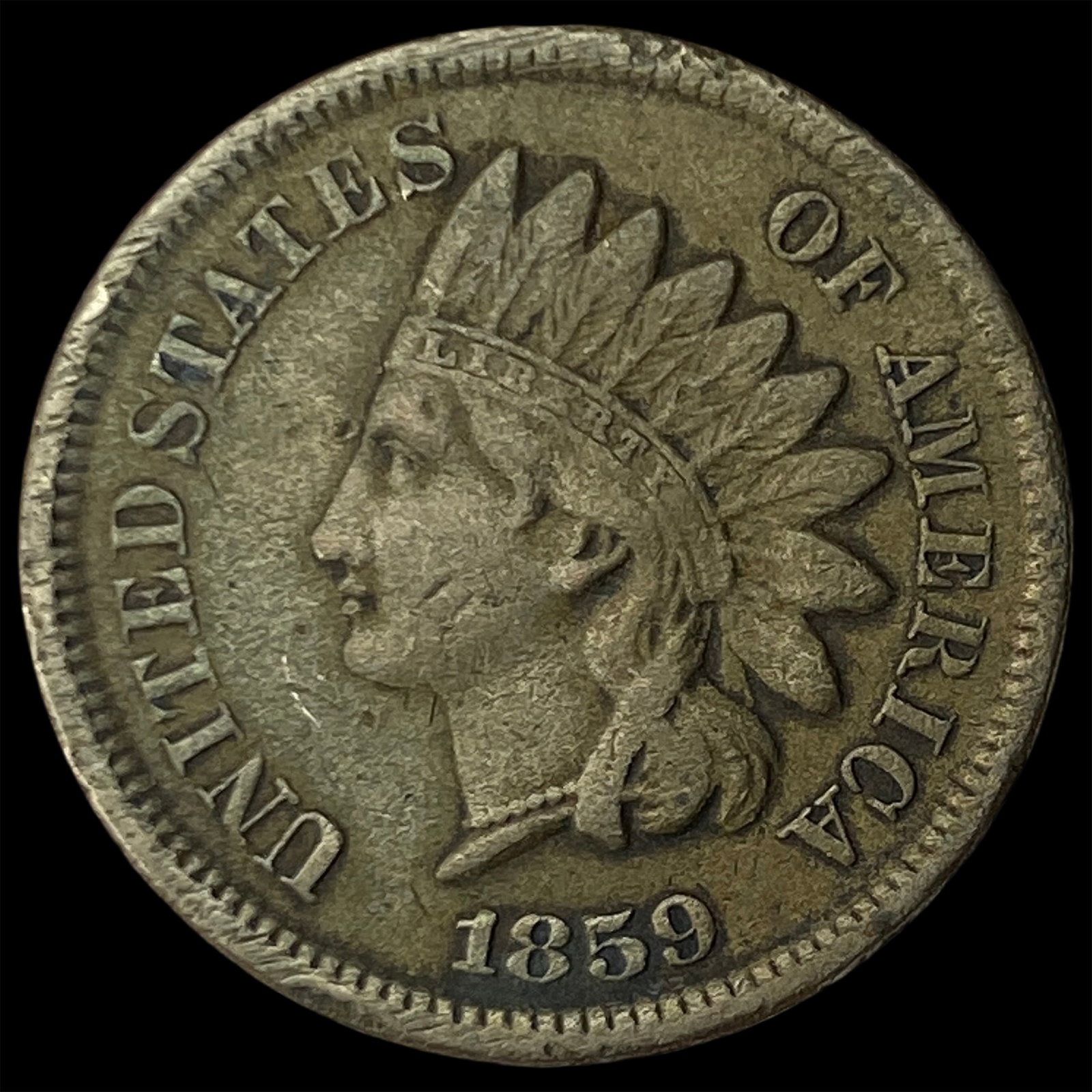 1859 Indian Head Cent NEARLY UNCIRCULATED: 1859 Indian Head Cent NEARLY UNCIRCULATED