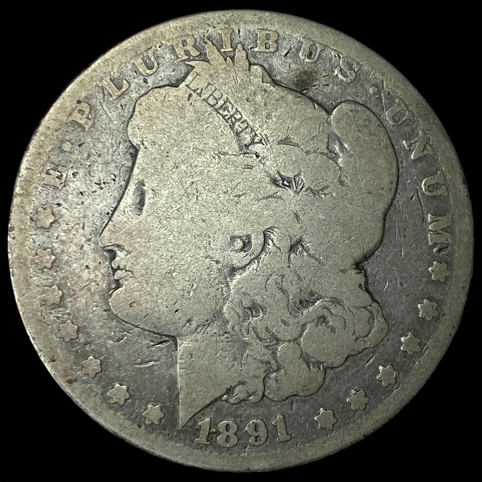 1891-CC Silver Morgan Dollar LIGHTLY CIRCULATED (1 of 2)