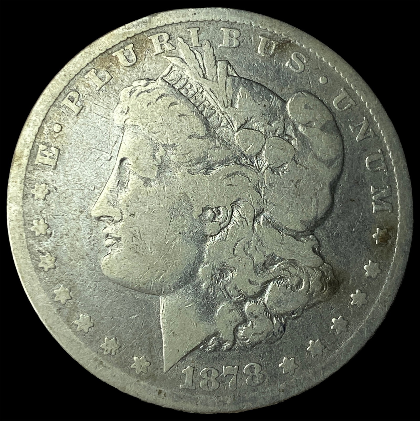 1878-CC Silver Morgan Dollar LIGHTLY CIRCULATED: 1878-CC Silver Morgan Dollar LIGHTLY CIRCULATED