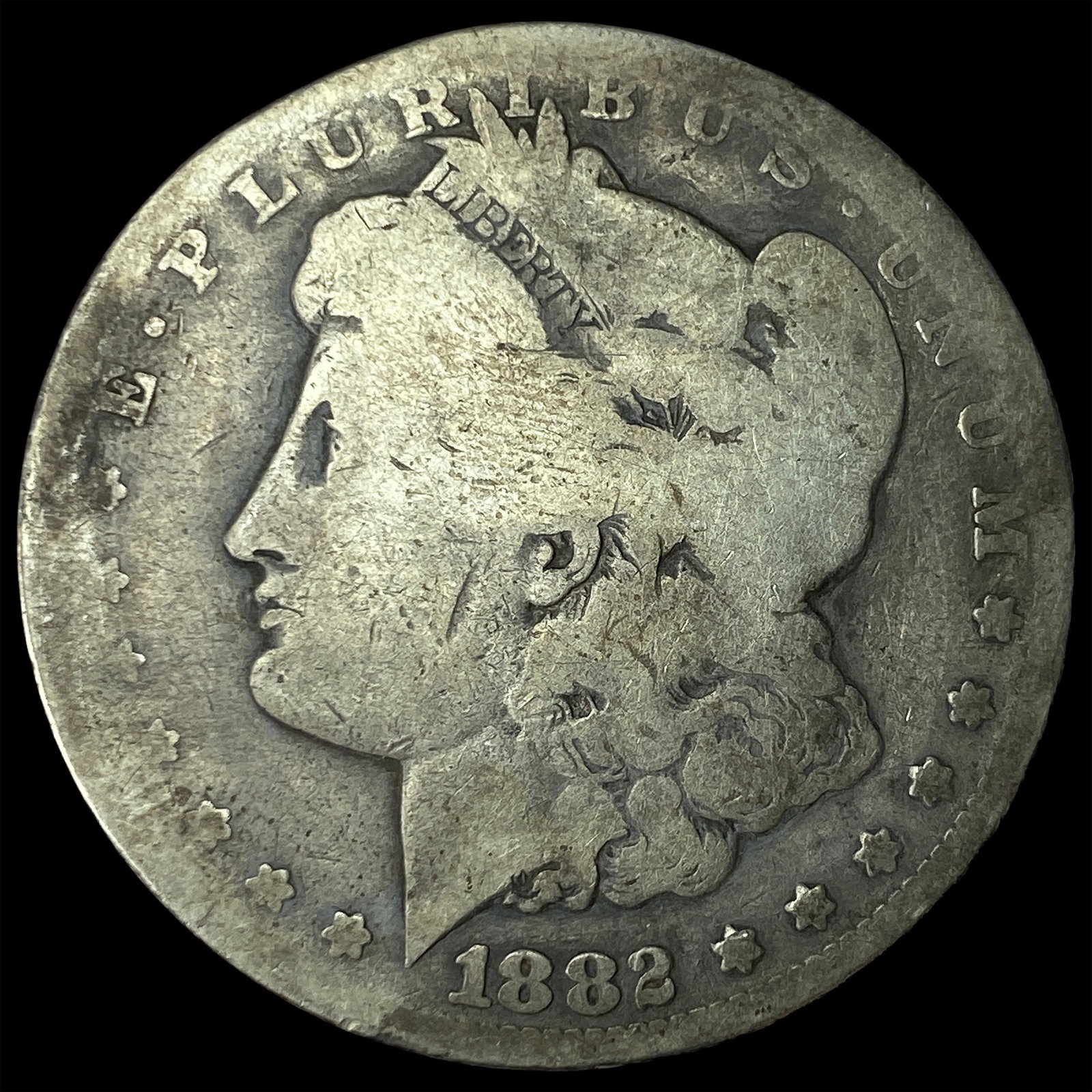 1882-CC Morgan Silver Dollar LIGHTLY CIRCULATED: 1882-CC Morgan Silver Dollar LIGHTLY CIRCULATED