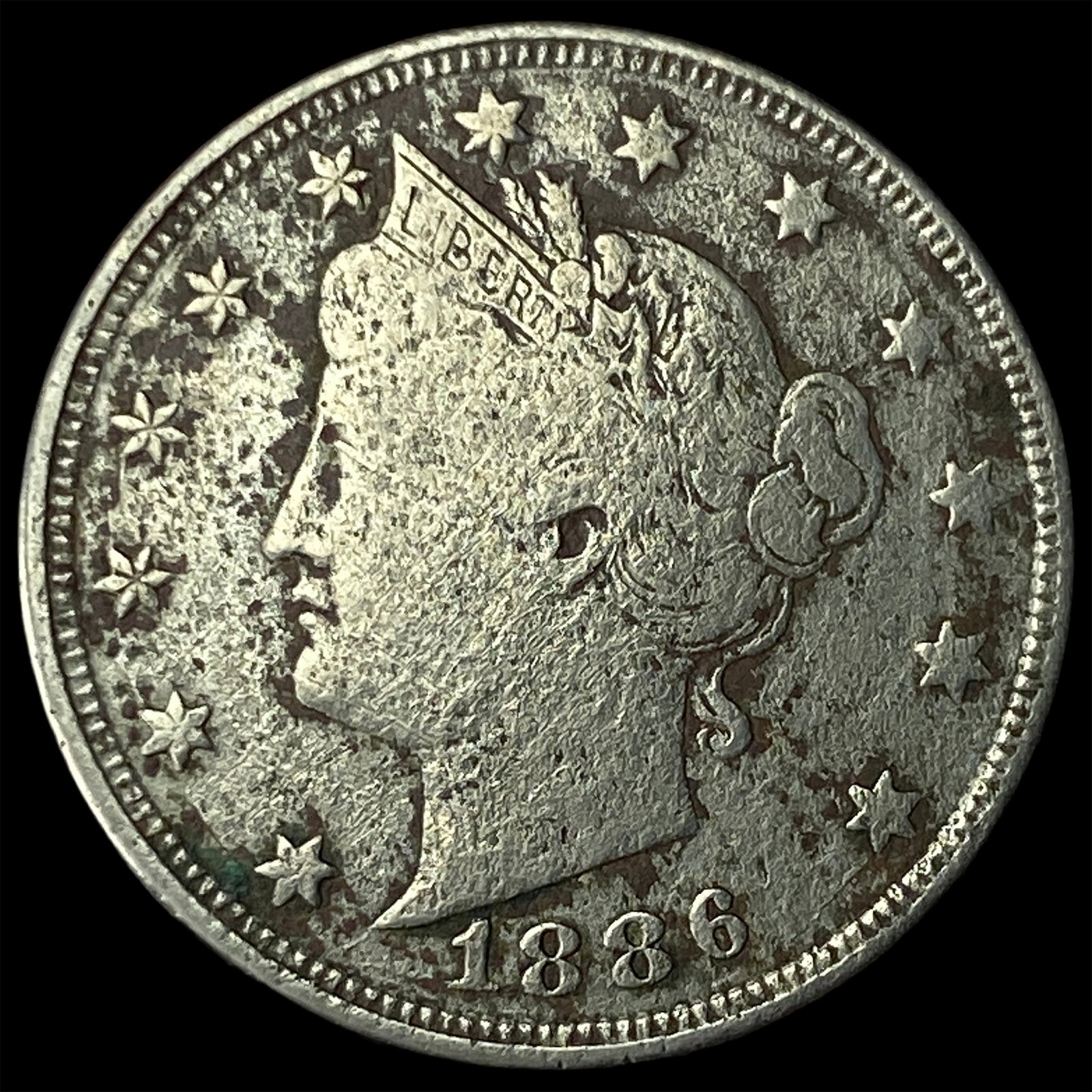 1886 Liberty Head Nickel NICELY CIRCULATED (1 of 2)