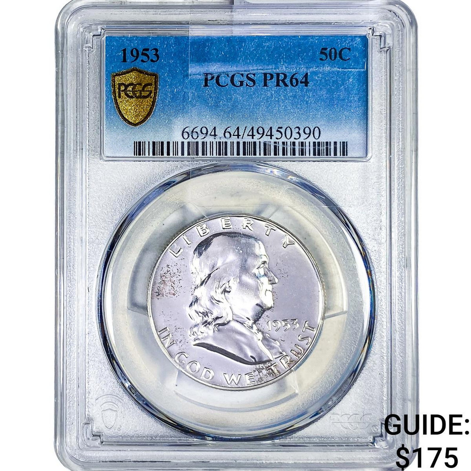1953 Franklin Half Dollar PCGS PR64: 1953 Franklin Half Dollar PCGS PR64