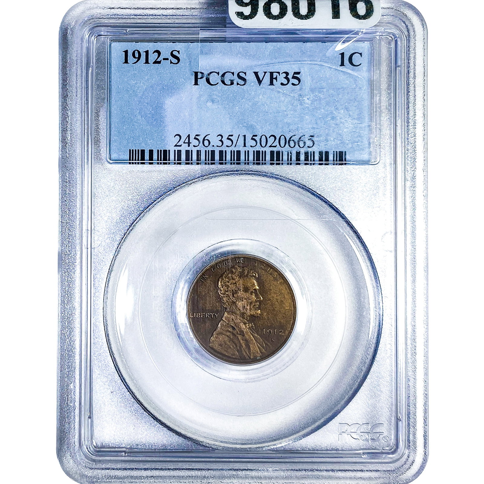 1912-S Wheat Cent PCGS VF35 (1 of 2)