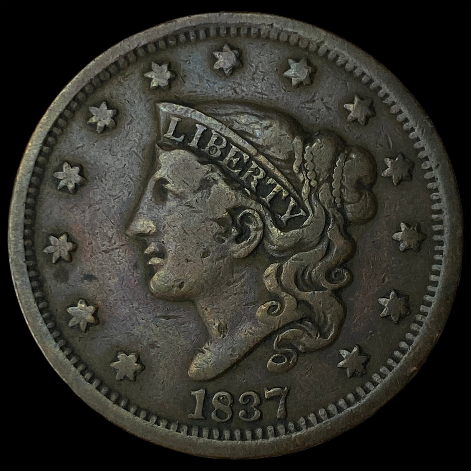 1837 Coronet Head Large Cent LIGHTLY CIRCULATED (1 of 2)