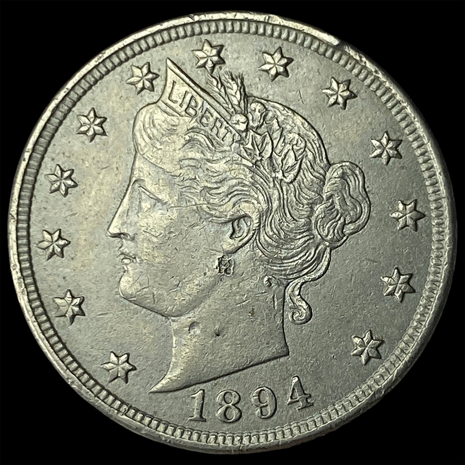 1894 Liberty Head Nickel CLOSELY UNCIRCULATED: 1894 Liberty Head Nickel CLOSELY UNCIRCULATED