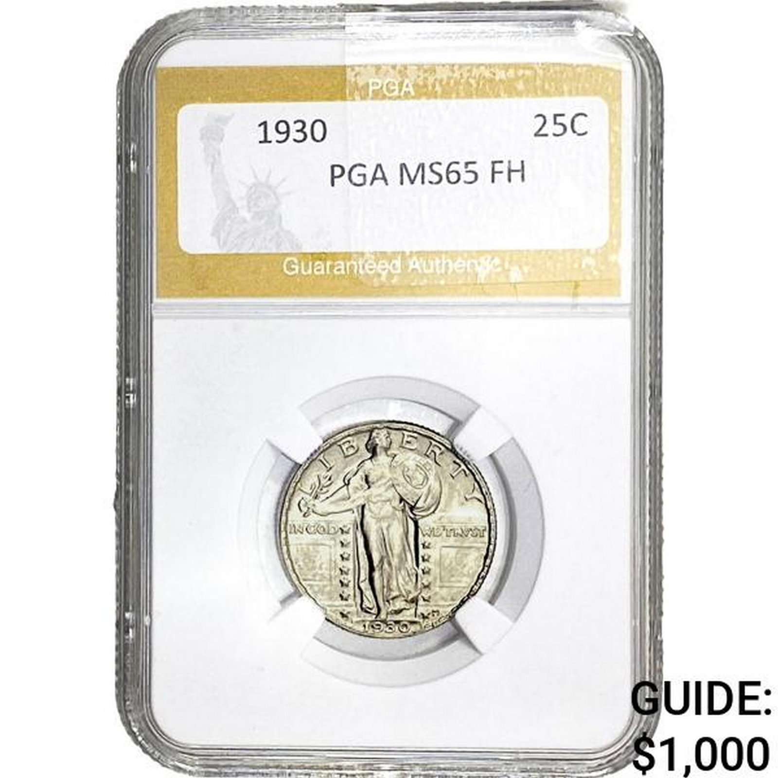 1930 Standing Liberty Quarter PGA MS65 FH: 1930 Standing Liberty Quarter PGA MS65 FH