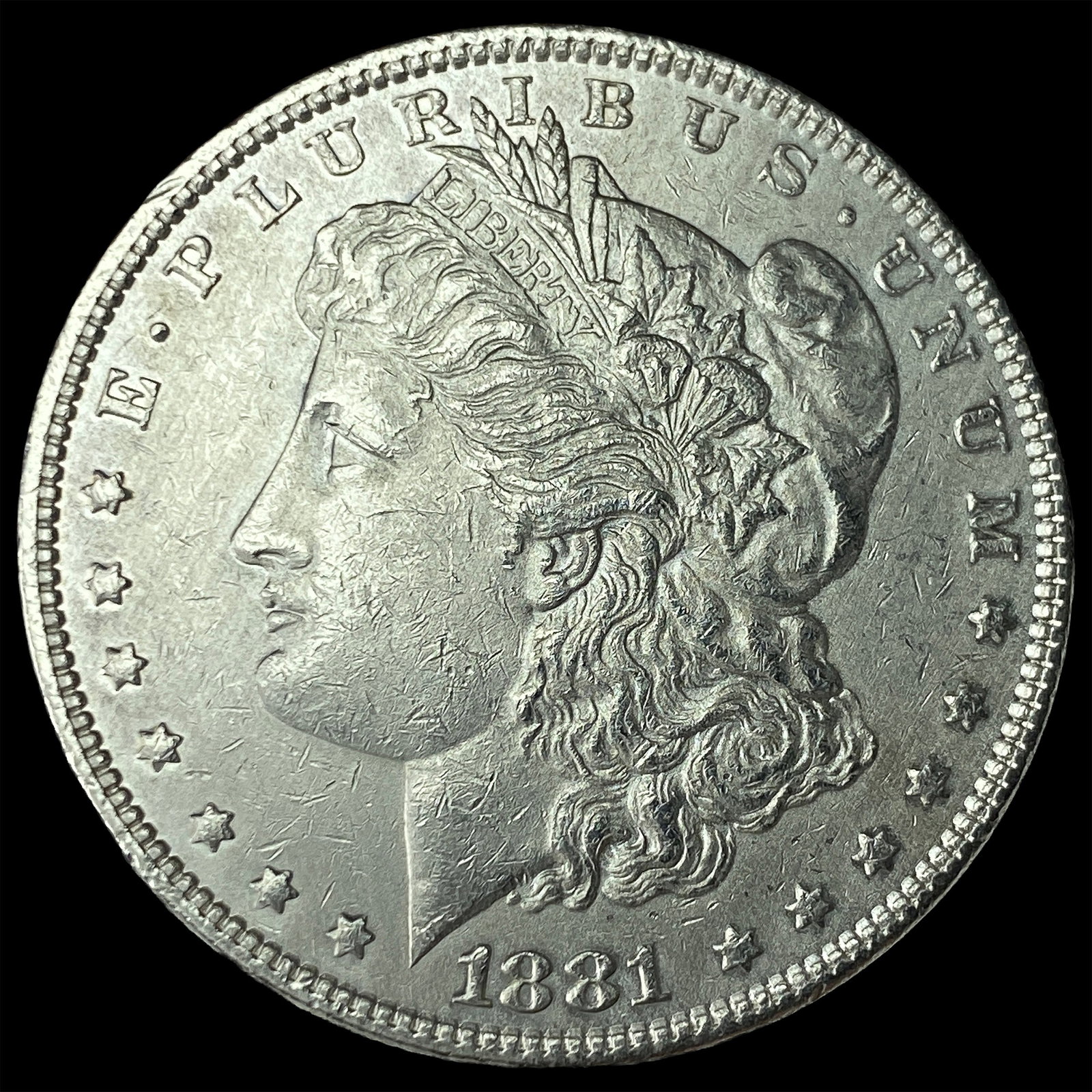 1881 Silver Morgan Dollar CLOSELY UNCIRCULATED: 1881 Silver Morgan Dollar CLOSELY UNCIRCULATED