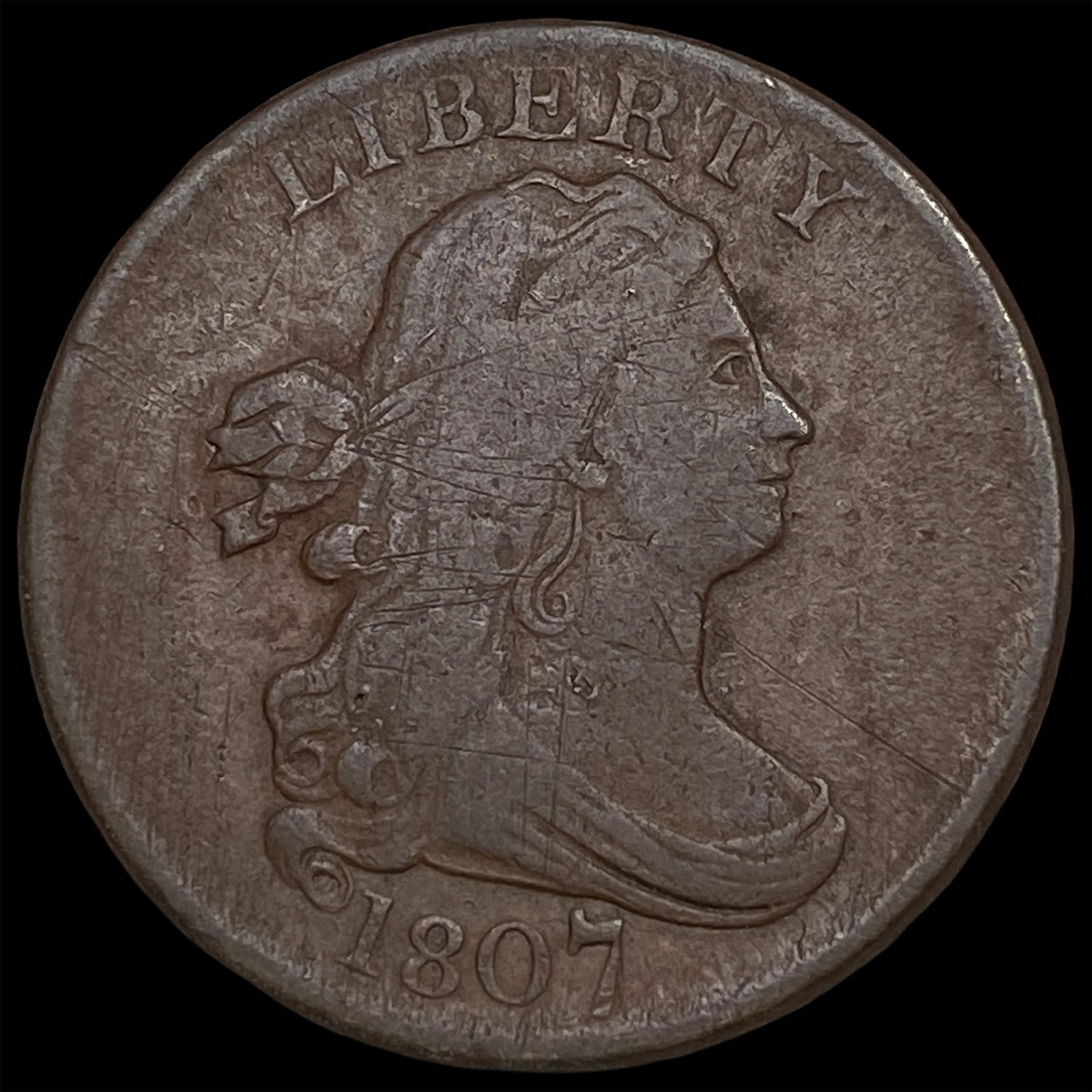 1807 Draped Bust Half Cent LIGHTLY CIRCULATED (1 of 2)