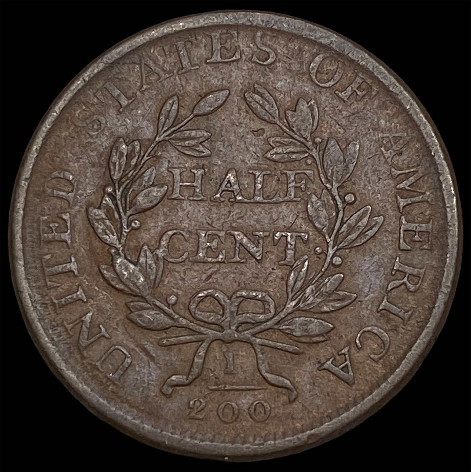 1807 Draped Bust Half Cent LIGHTLY CIRCULATED - 2