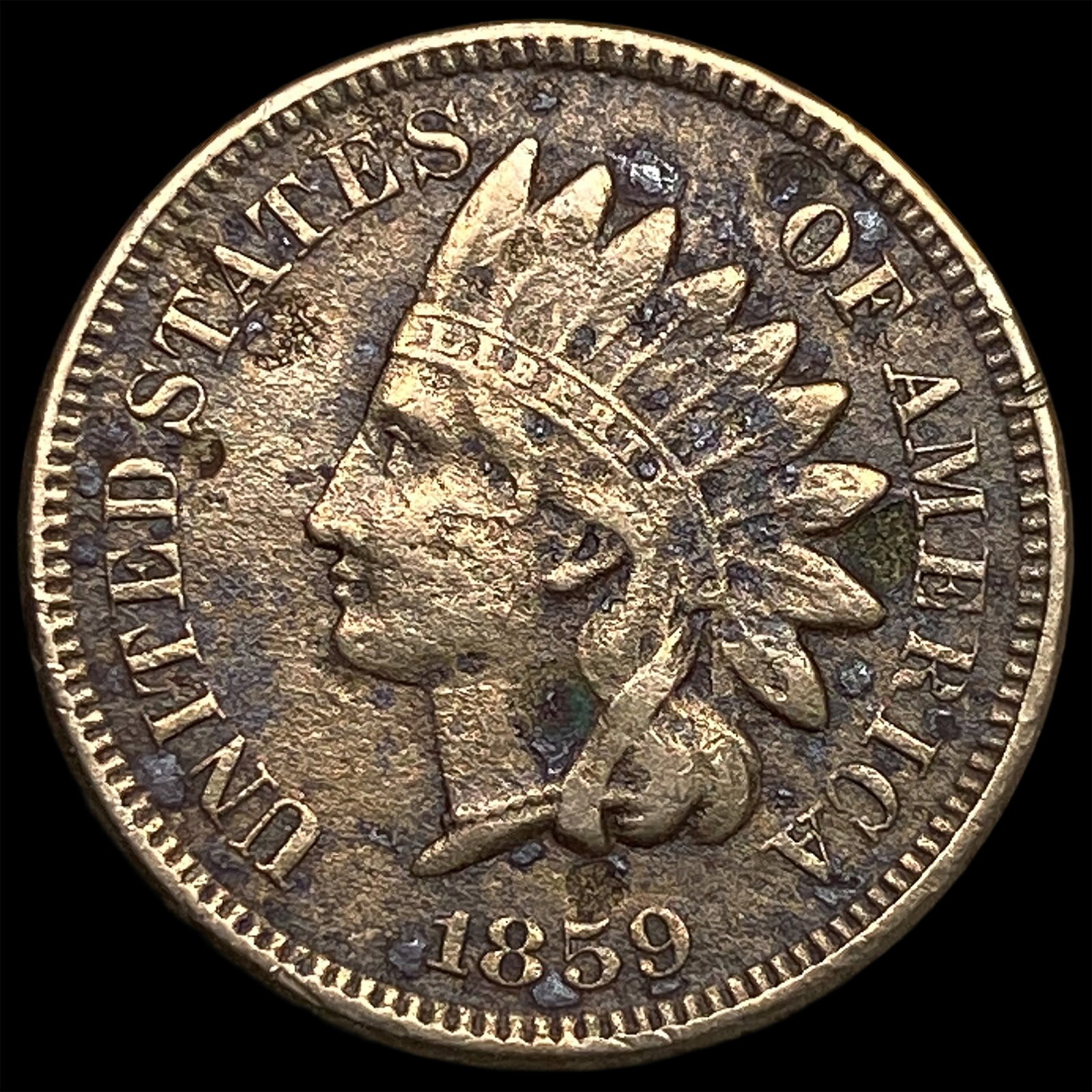 1859 Indian Head Cent LIGHTLY CIRCULATED: 1859 Indian Head Cent LIGHTLY CIRCULATED