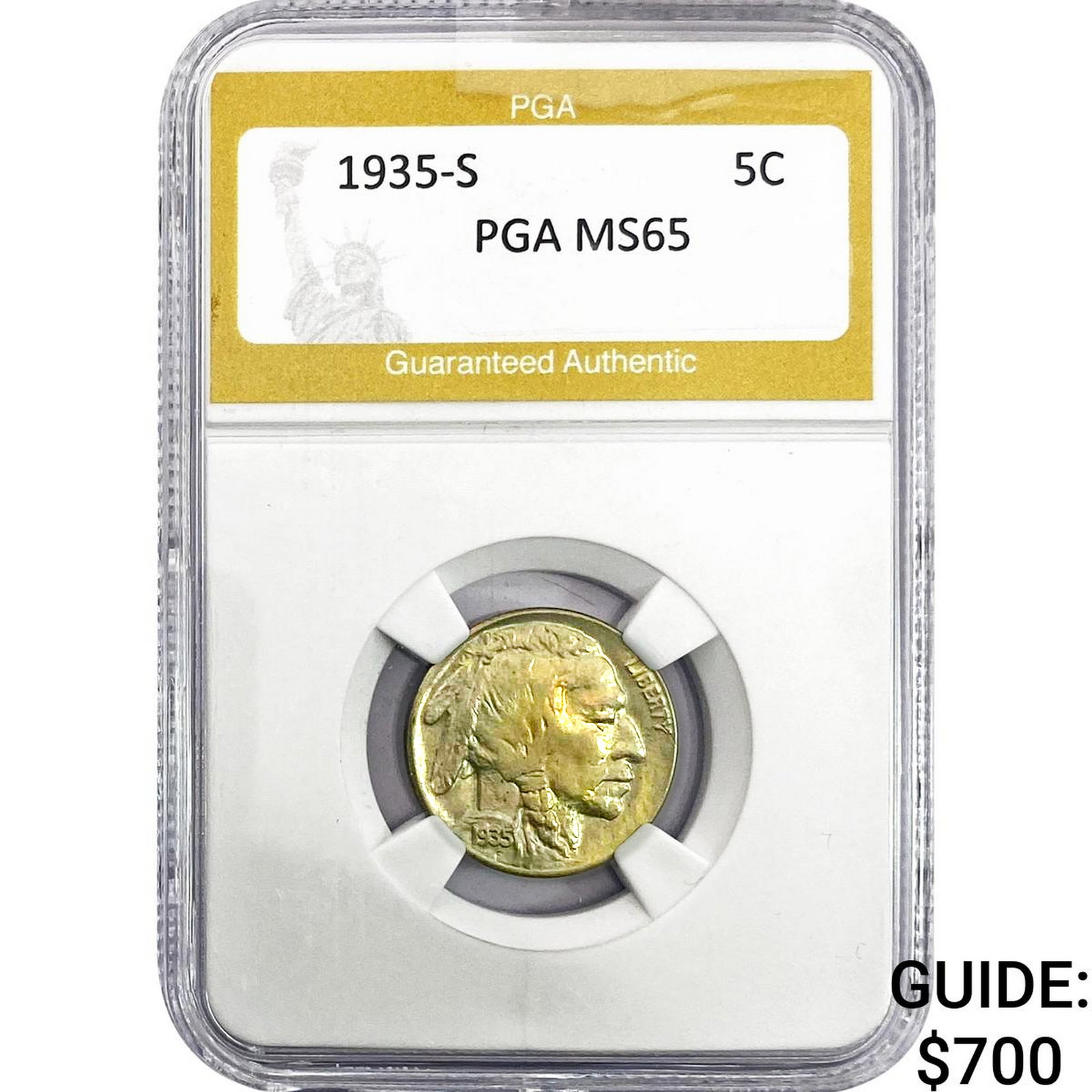 1935-S Buffalo Nickel PGA MS65 (1 of 2)