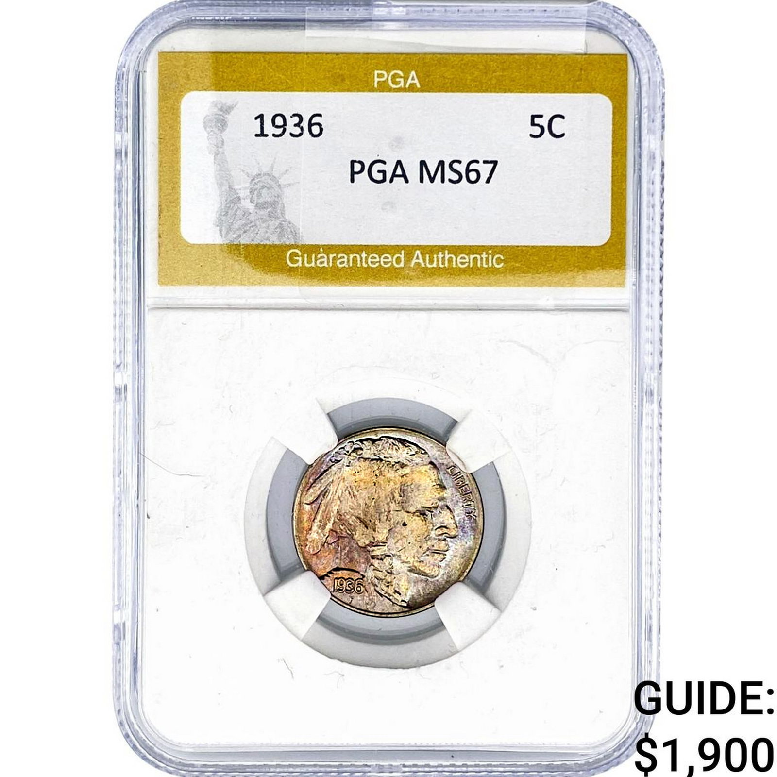 1936 Buffalo Nickel PGA MS67: 1936 Buffalo Nickel PGA MS67