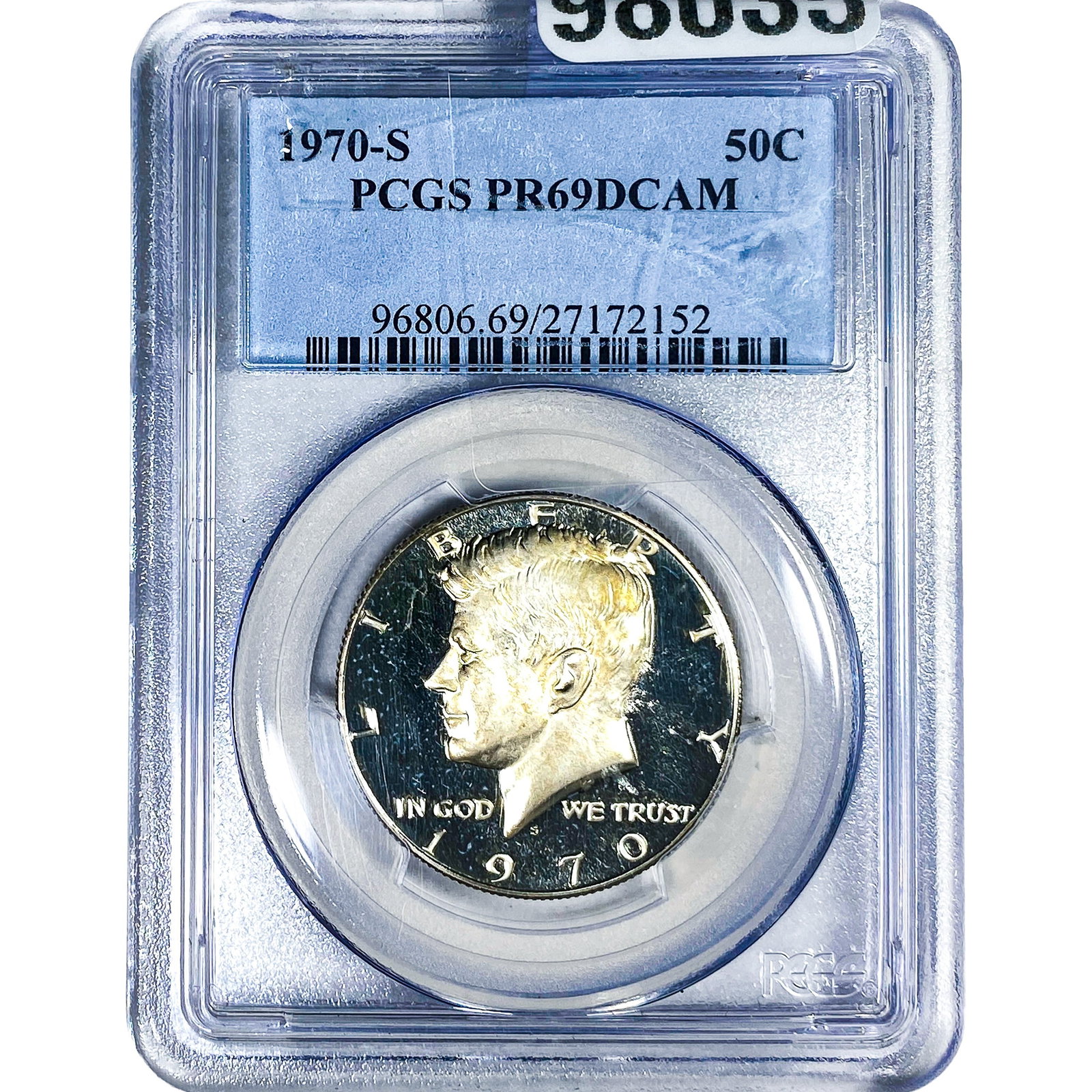 1970-S Kennedy Half Dollar PCGS PR69 DCAM: 1970-S Kennedy Half Dollar PCGS PR69 DCAM
