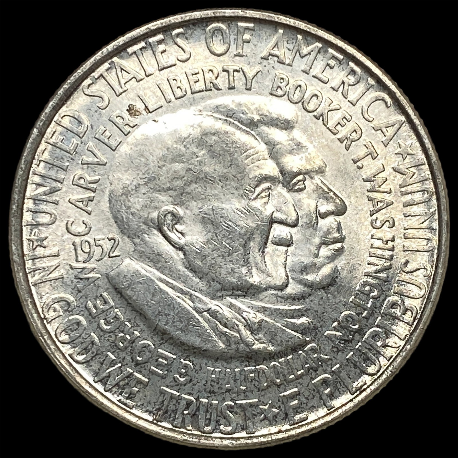 1952 Silver Half Dollar Booker T. Washington & George Washington Carver GEM BU (1 of 2)