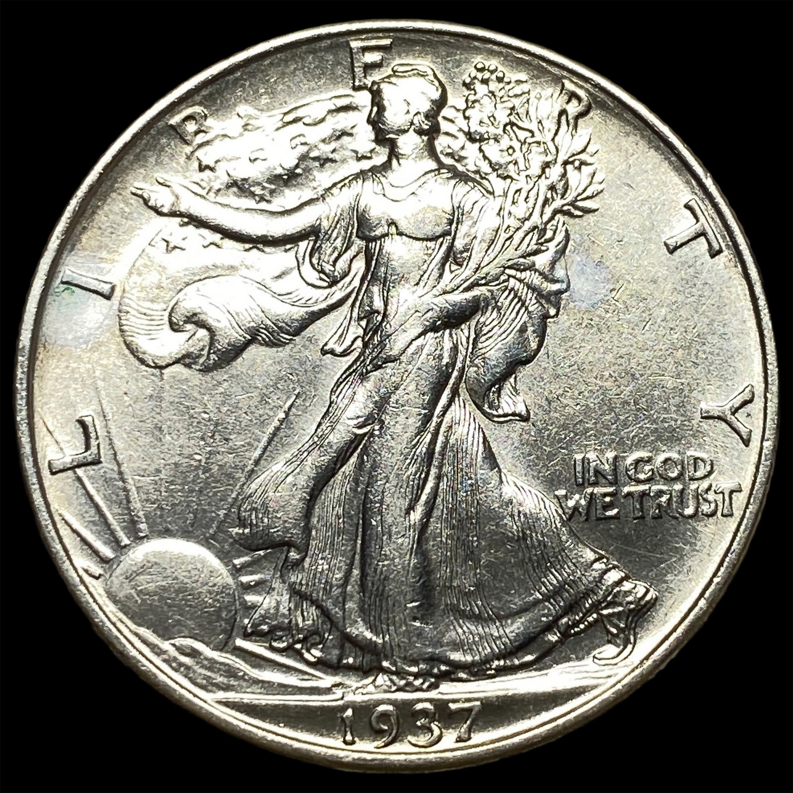 1937 Walking Liberty Half Dollar CHOICE BU: 1937 Walking Liberty Half Dollar CHOICE BU