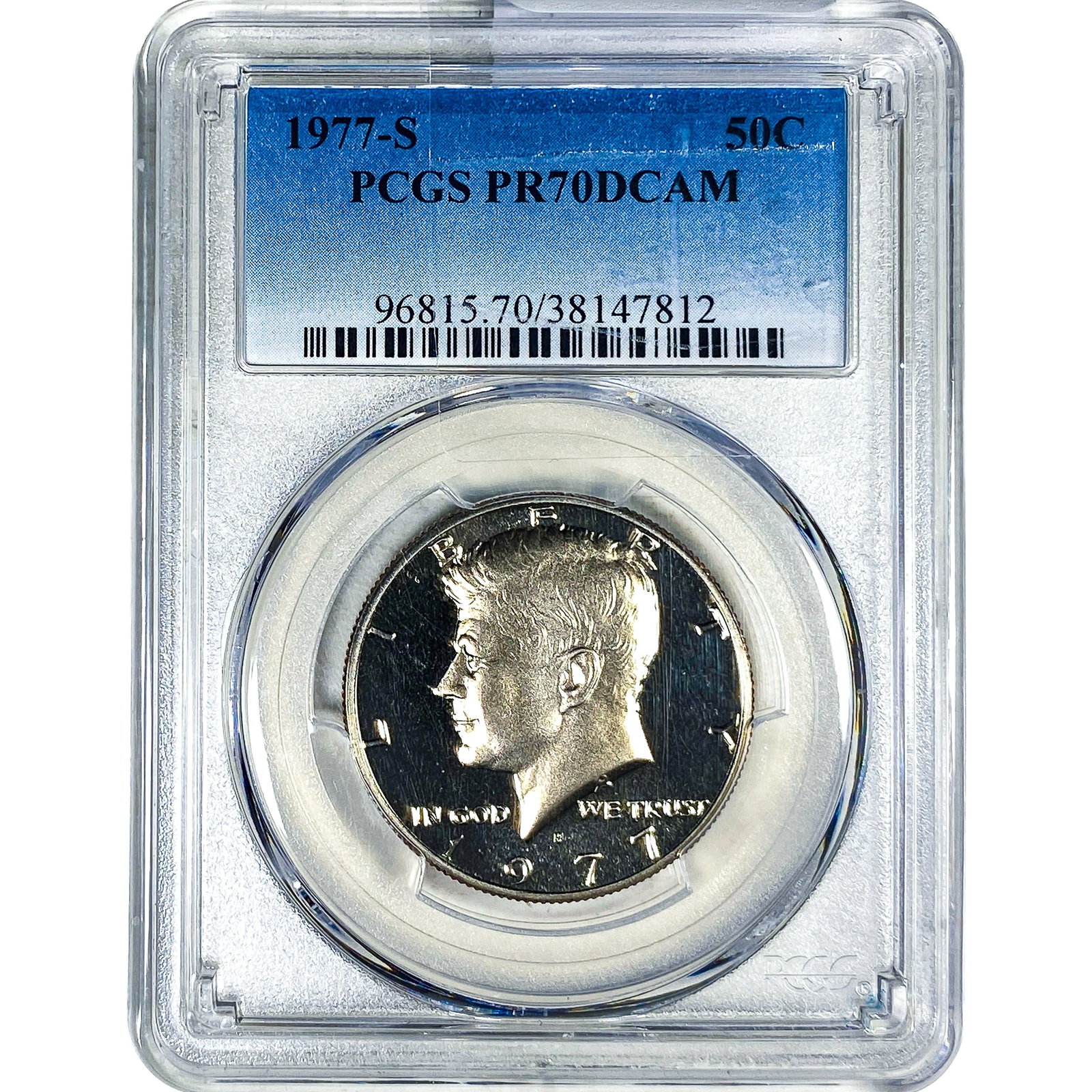 1977-S Kennedy Half Dollar PCGS PR70 DCAM: 1977-S Kennedy Half Dollar PCGS PR70 DCAM