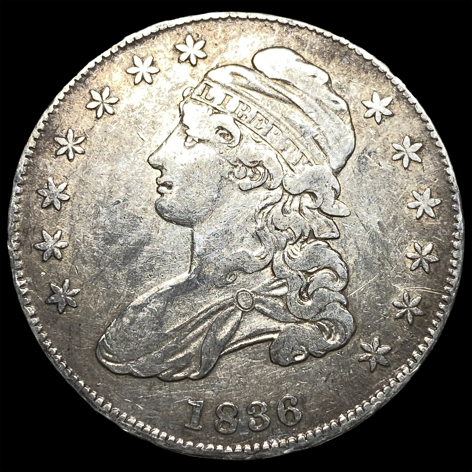 1836 Capped Bust Half Dollar LIGHTLY CIRCULATED (1 of 2)