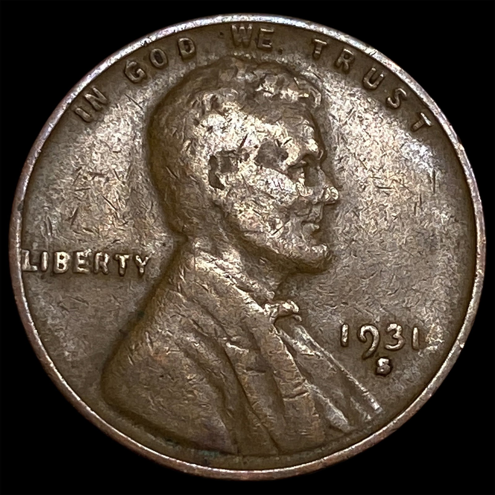 1931-S Lincoln Wheat Cent NEARLY UNCIRCULATED: 1931-S Lincoln Wheat Cent NEARLY UNCIRCULATED