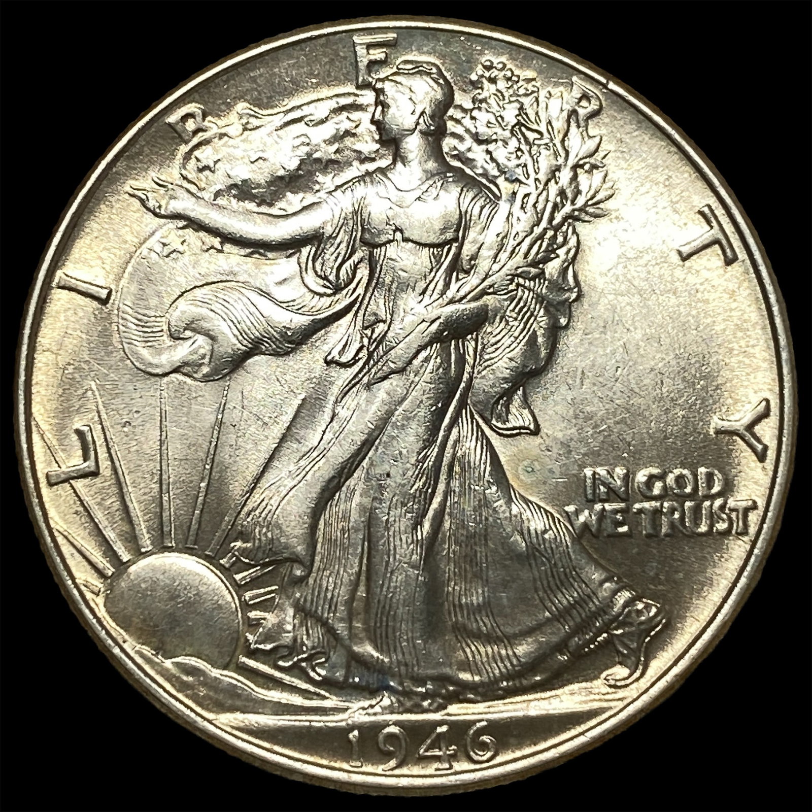 1946 Silver Walking Liberty Half Dollar GEM BU: 1946 Silver Walking Liberty Half Dollar GEM BU