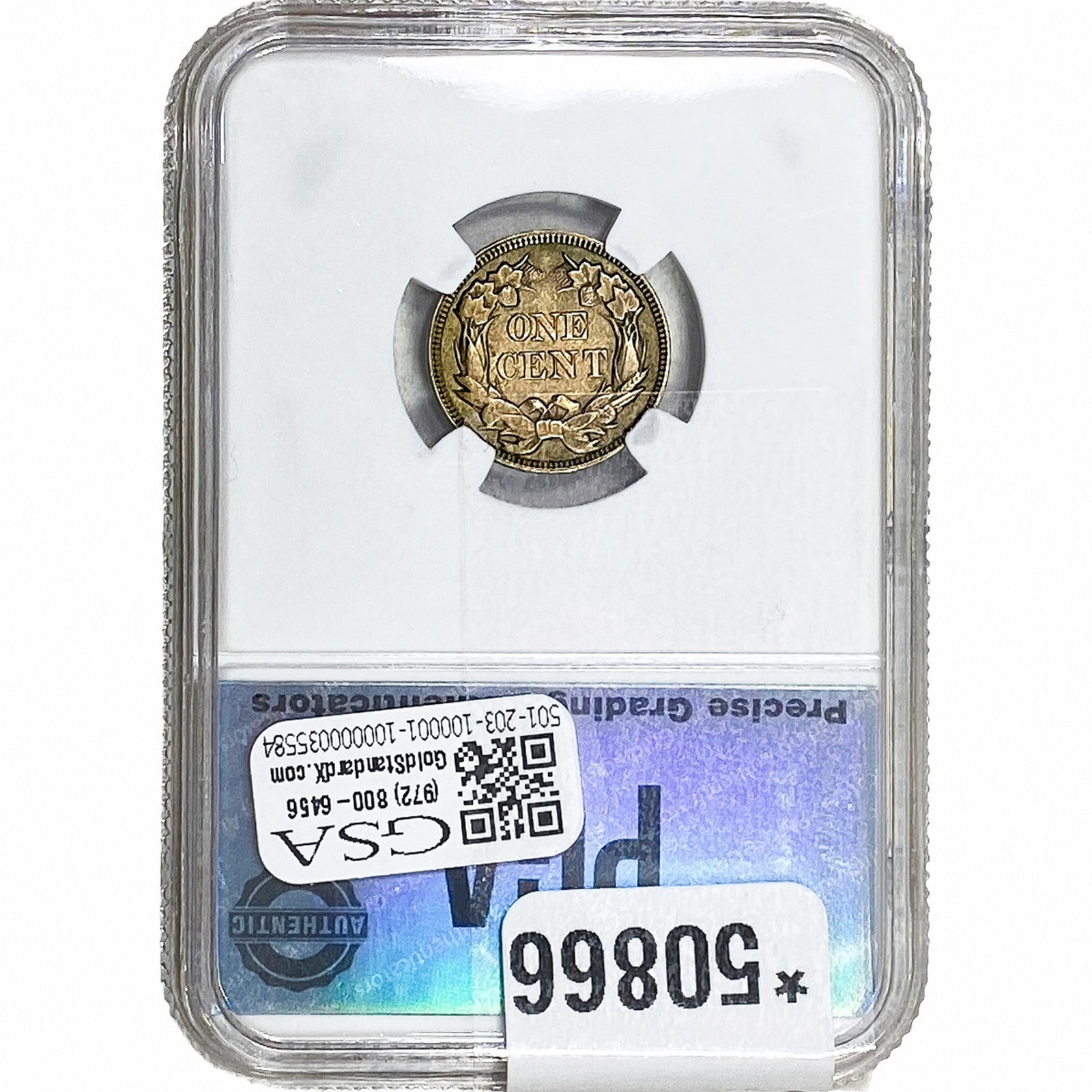 1857 Flying Eagle Cent PGA MS63 - 2