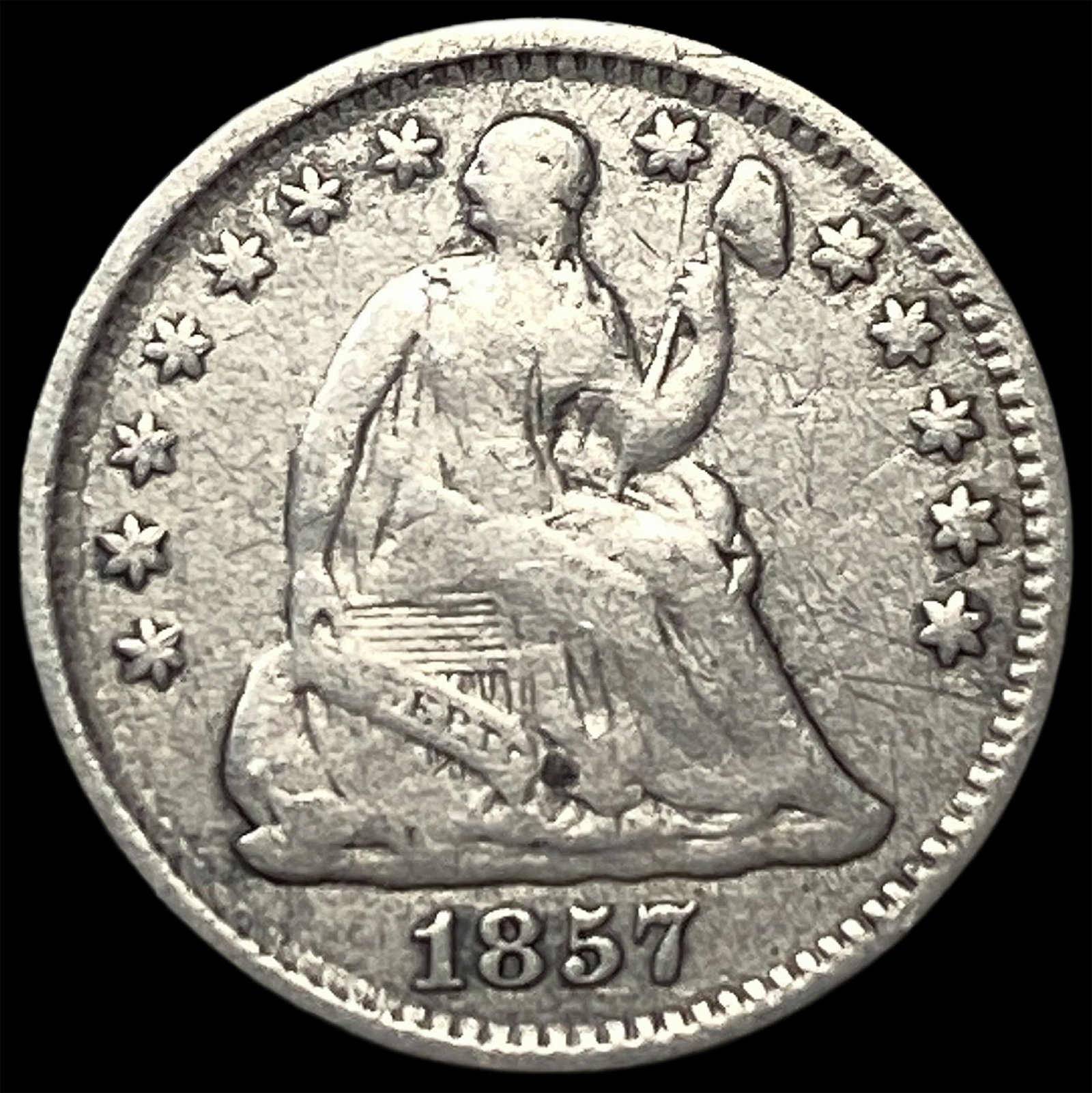 1857 Silver Half Dime LIGHTLY CIRCULATED (1 of 2)