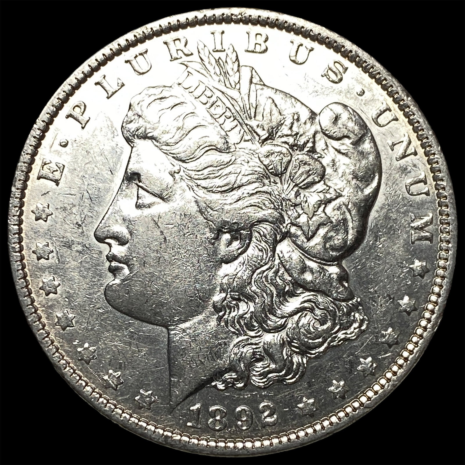 1892 Morgan Silver Dollar CLOSELY UNCIRCULATED: 1892 Morgan Silver Dollar CLOSELY UNCIRCULATED