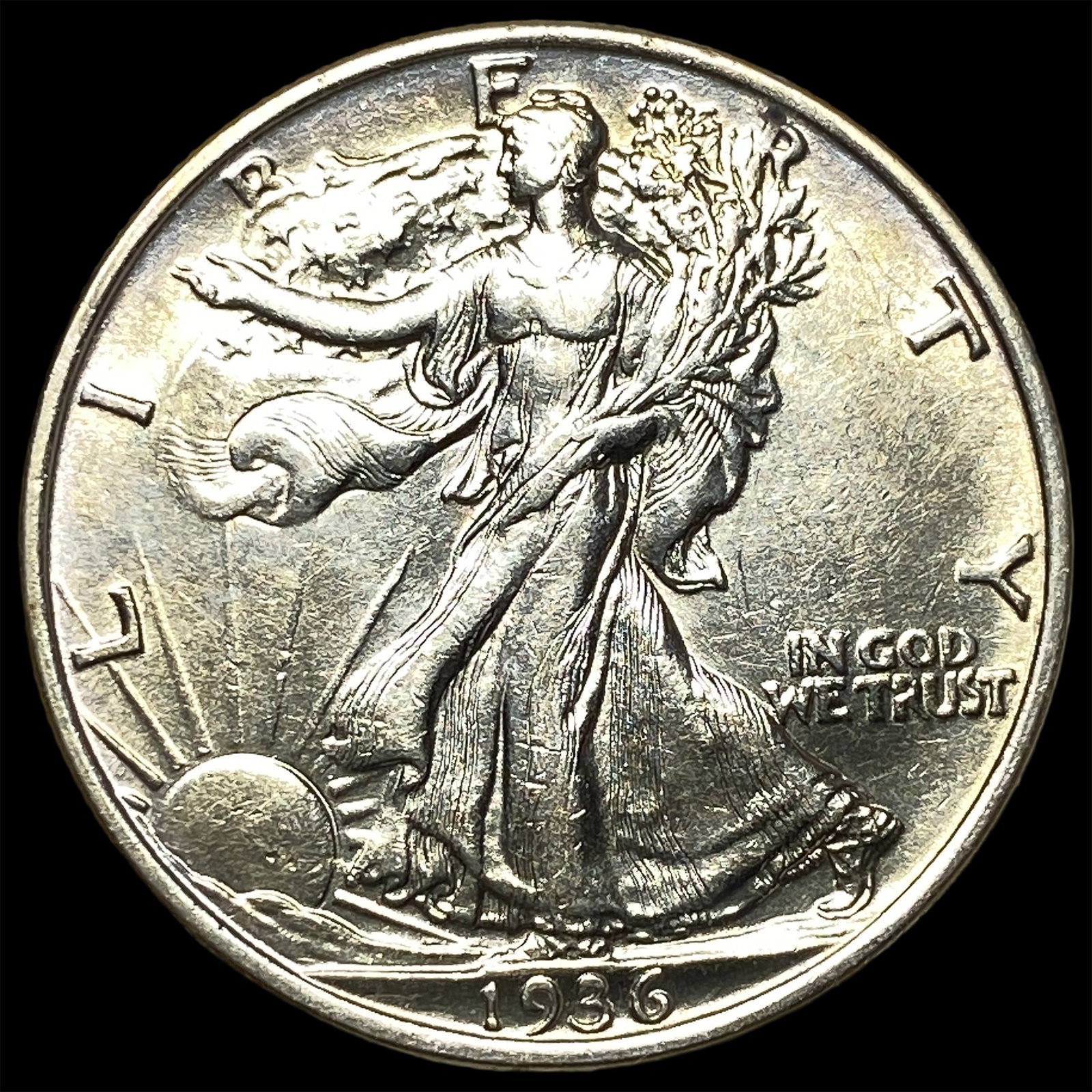 1936-S Silver Walking Liberty Half Dollar UNCIRCULATED: 1936-S Silver Walking Liberty Half Dollar UNCIRCULATED