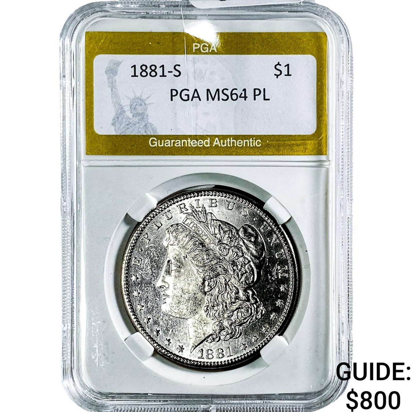 1881-S Morgan Silver Dollar PGA MS64 PL (1 of 2)