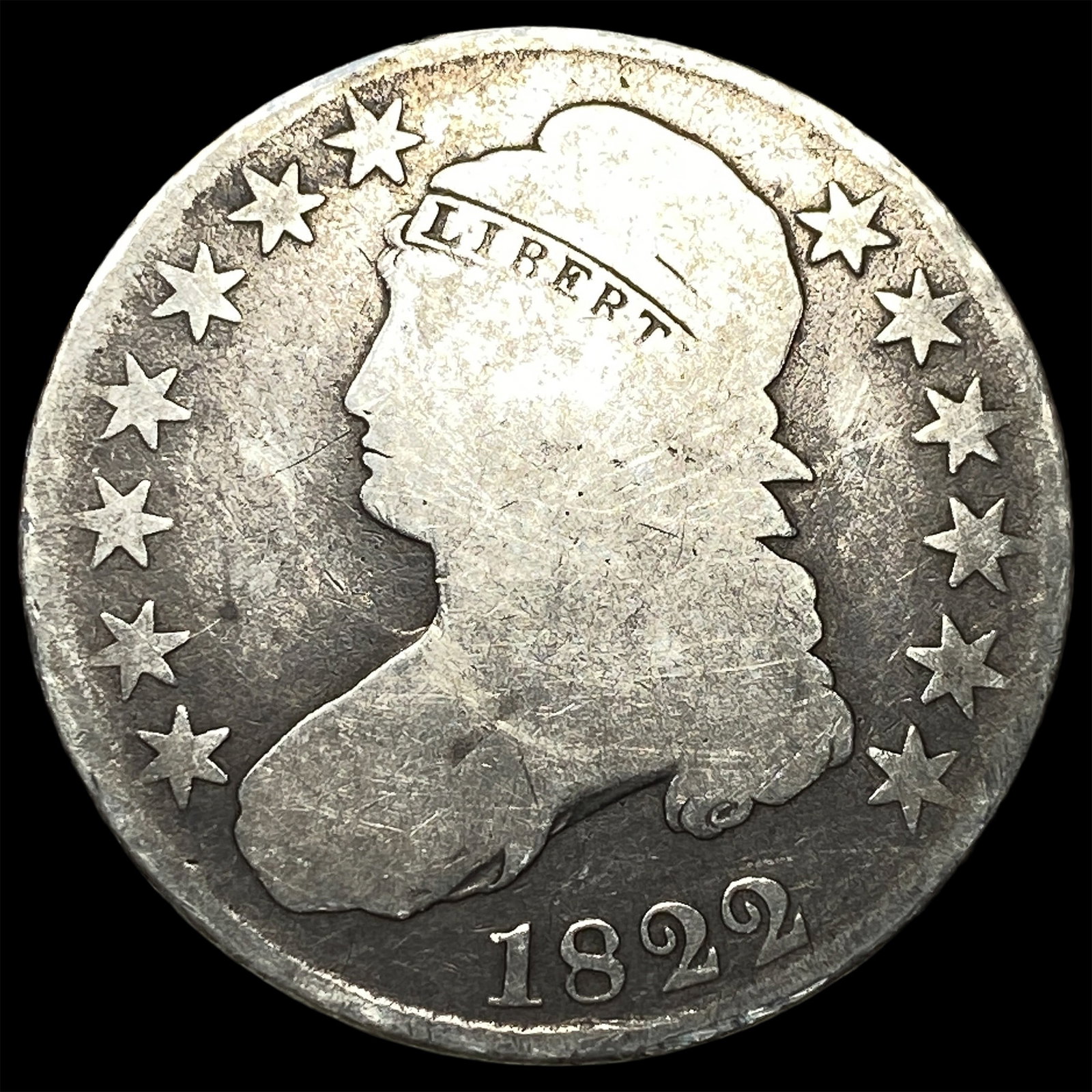 1822 Capped Bust Half Dollar NICELY CIRCULATED (1 of 2)