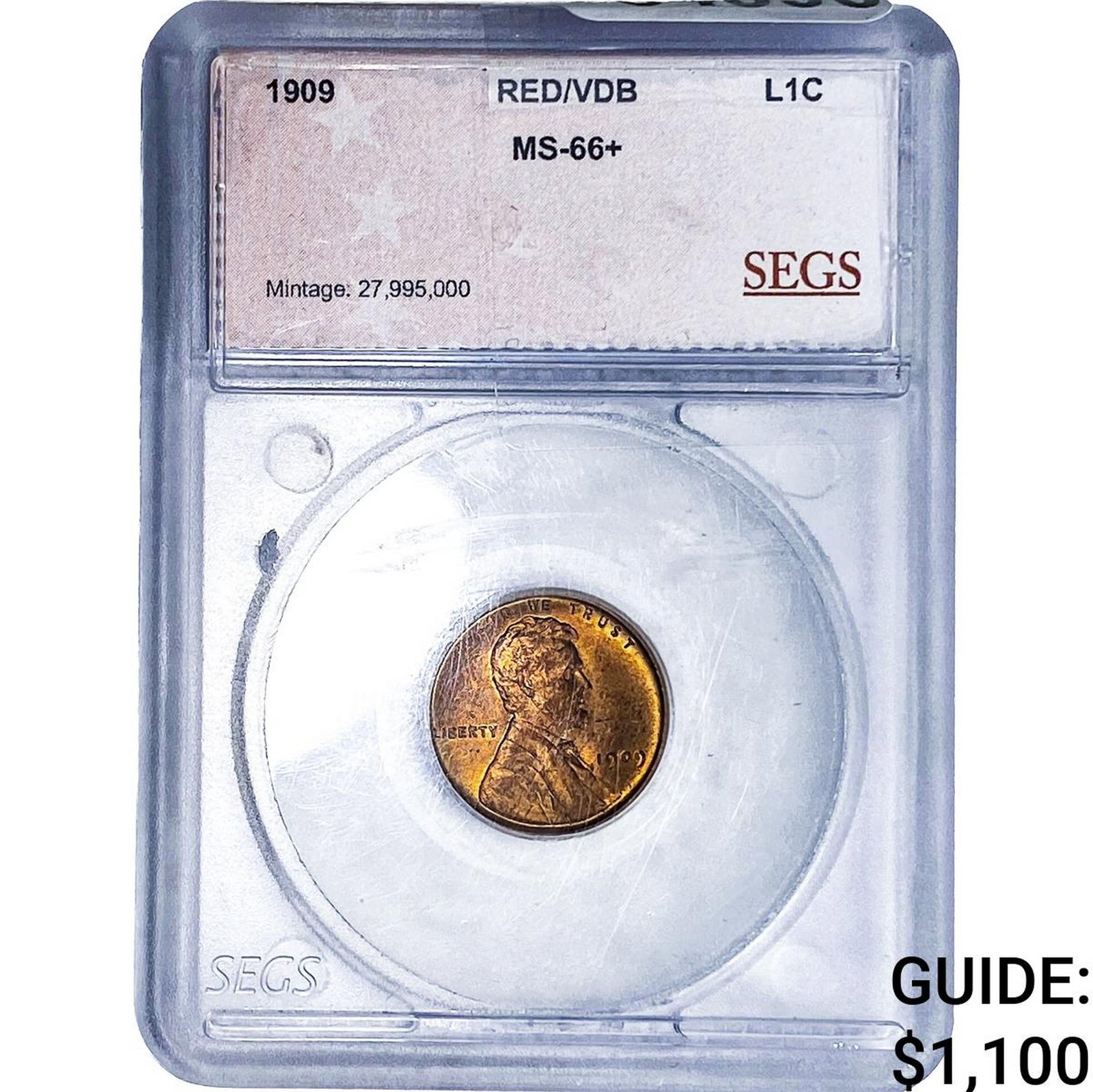 1909 Wheat Cent SEGS MS66+ (1 of 2)