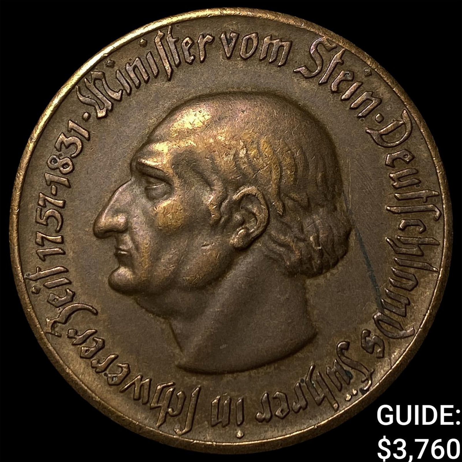 1921 Germany Weimar Republic Bronze 10 Marks: 1921 Germany Weimar Republic Bronze 10 Marks