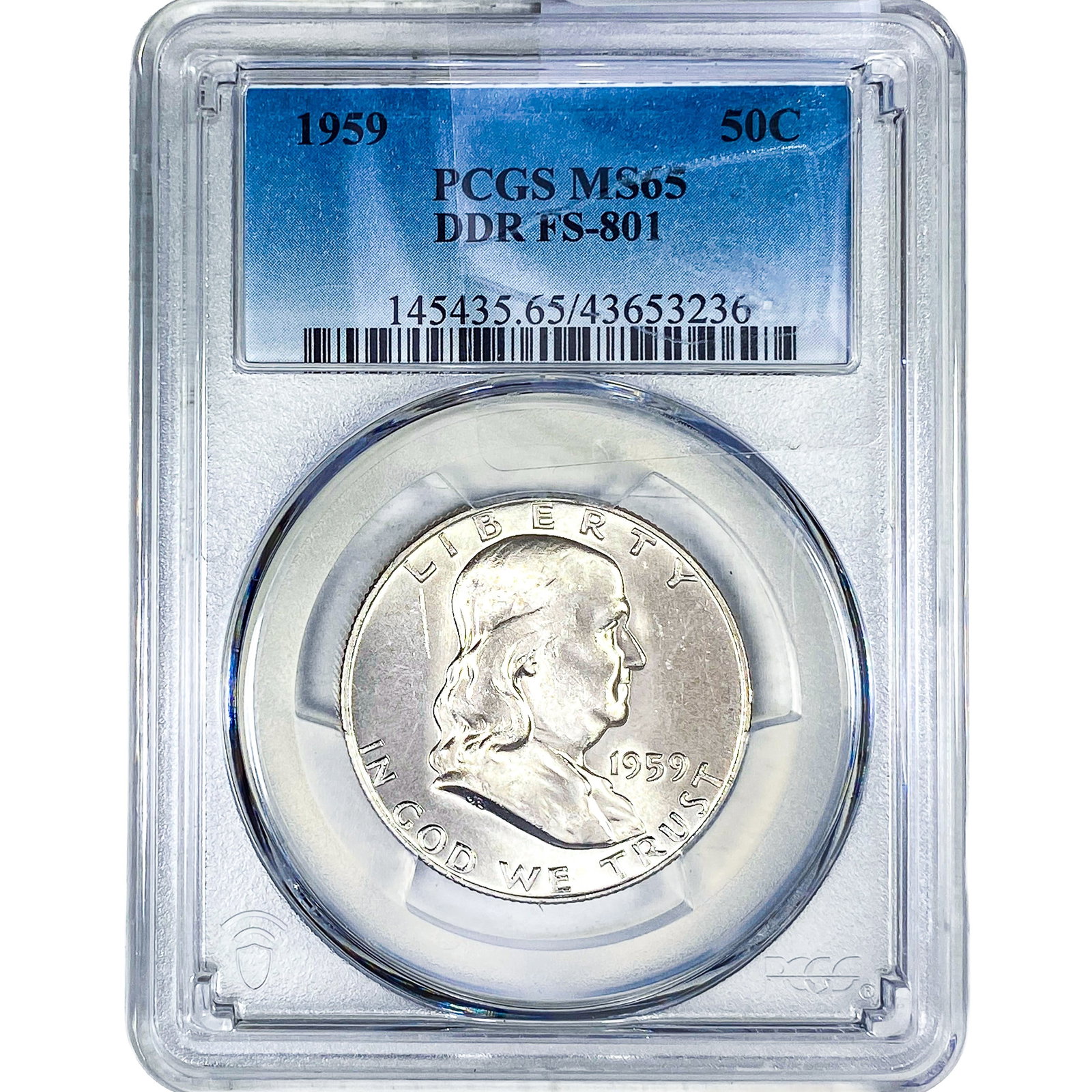 1959 Franklin Half Dollar PCGS MS65: 1959 Franklin Half Dollar PCGS MS65