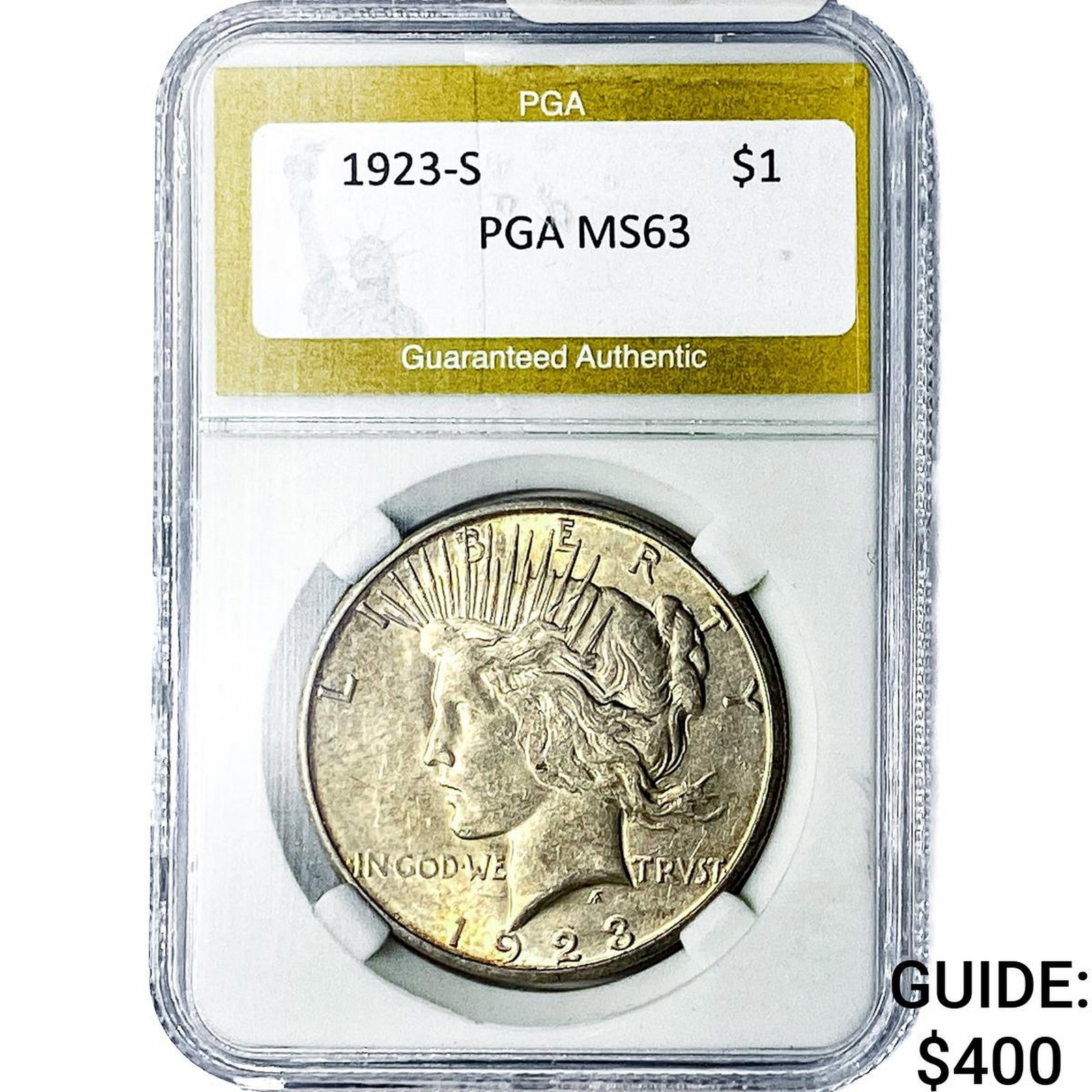 1923-S Silver Peace Dollar PGA MS63 (1 of 2)
