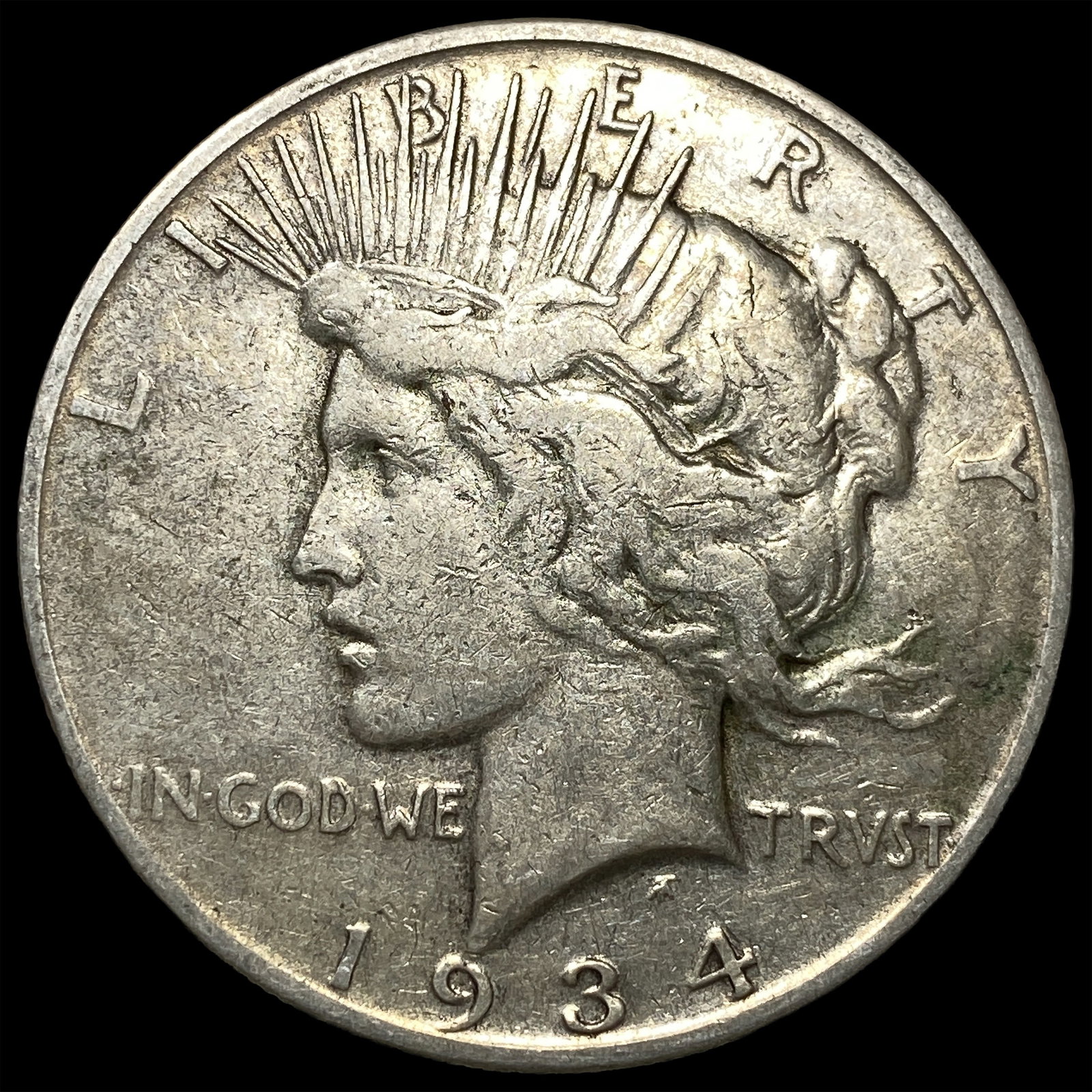 1934 Peace Silver Dollar NEARLY UNCIRCULATED: 1934 Peace Silver Dollar NEARLY UNCIRCULATED