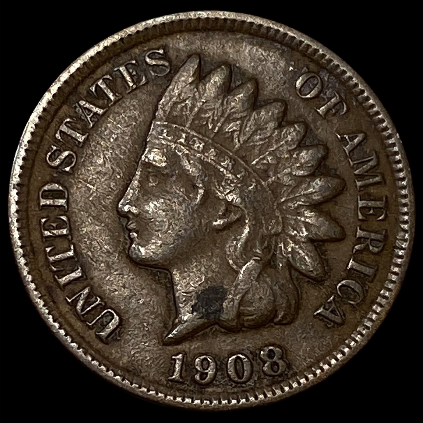 1908-S Indian Head Cent NEARLY UNCIRCULATED: 1908-S Indian Head Cent NEARLY UNCIRCULATED